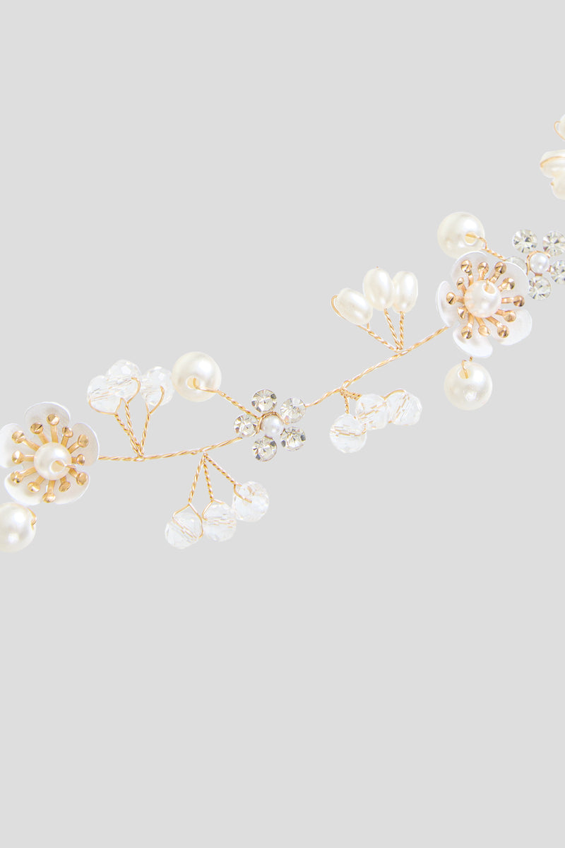 Headband - wreath with pearls