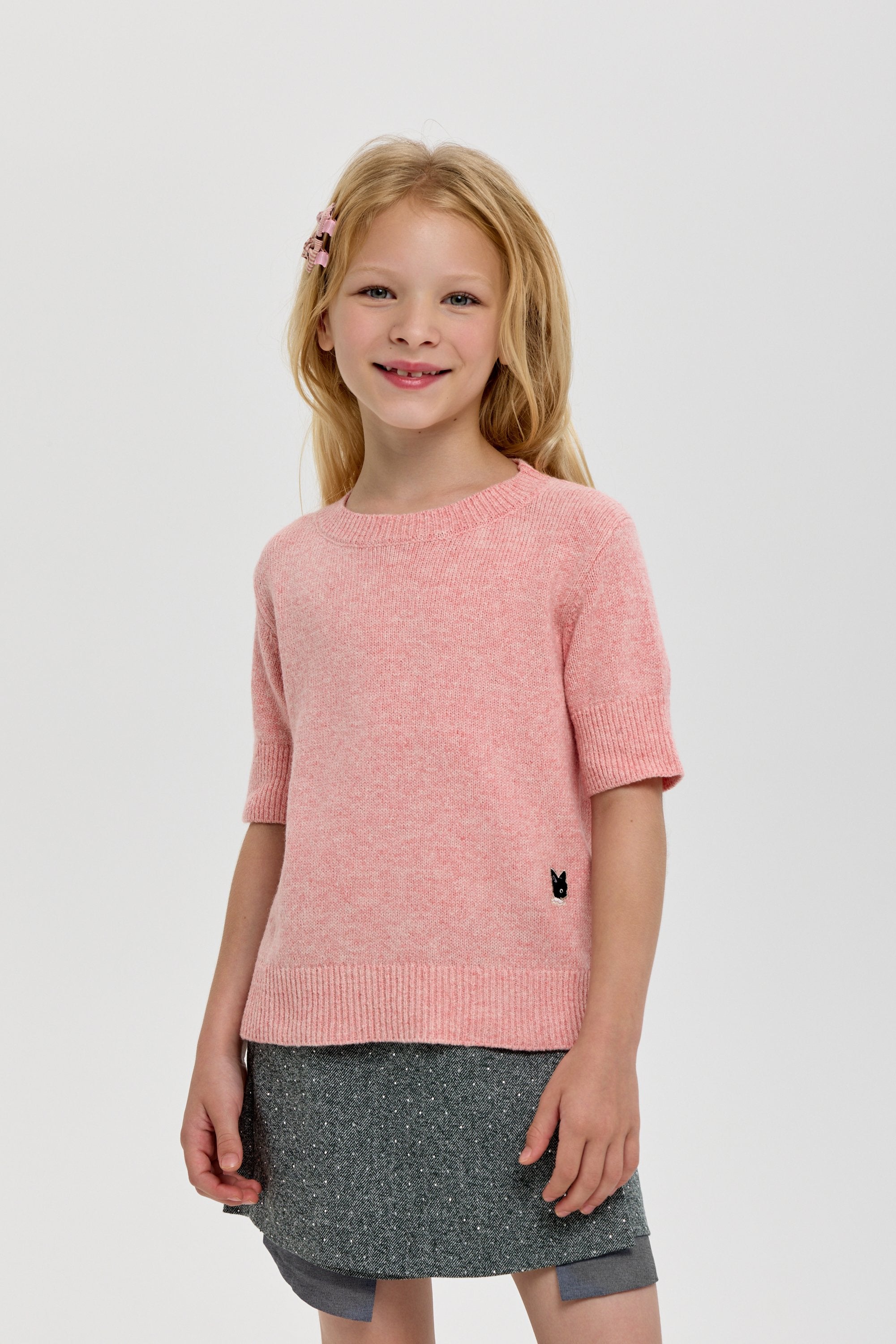 Knitted Sweatshirt, peach