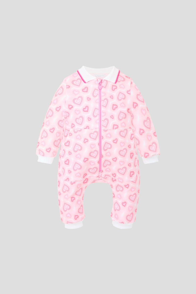 Heart AOP Overall, pink