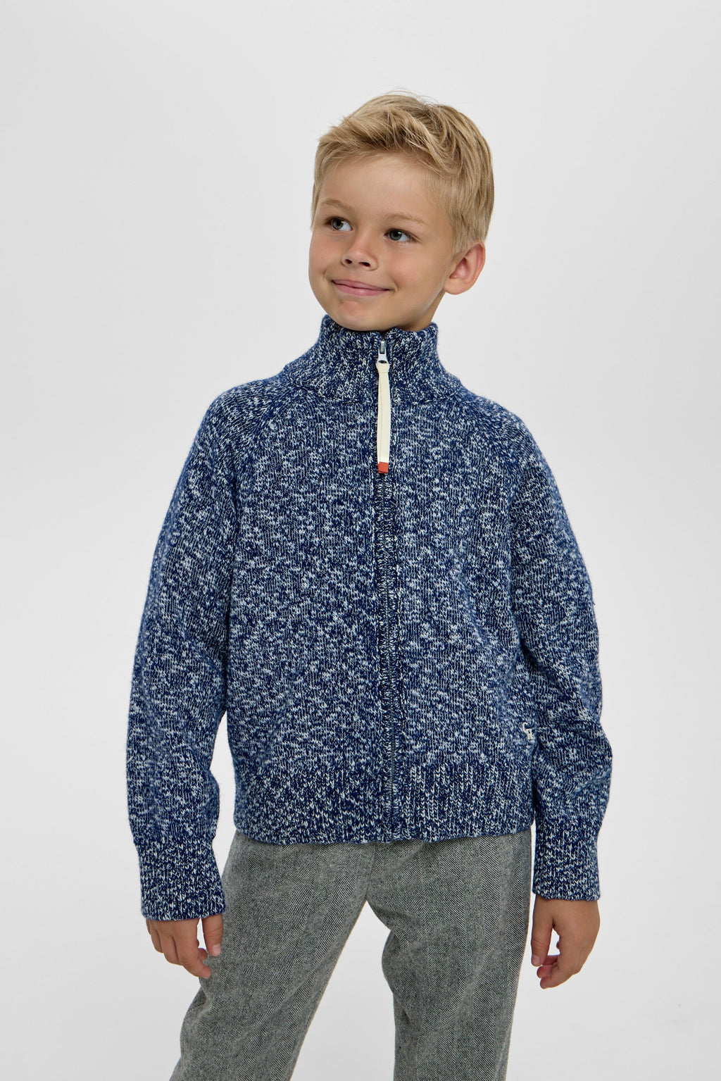 Knitted Sweater with Zip