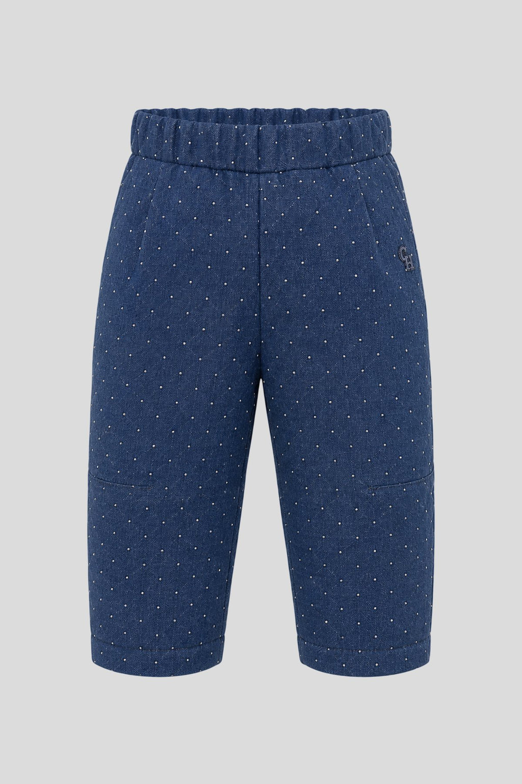 Smart Denim Cotton Pants with Crystal for baby girl