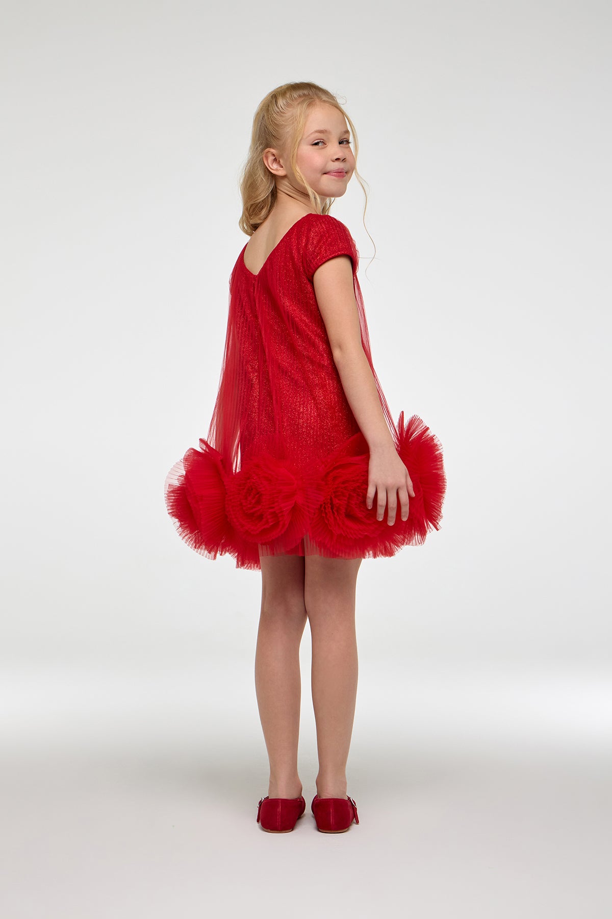 Dress with 3D flowers