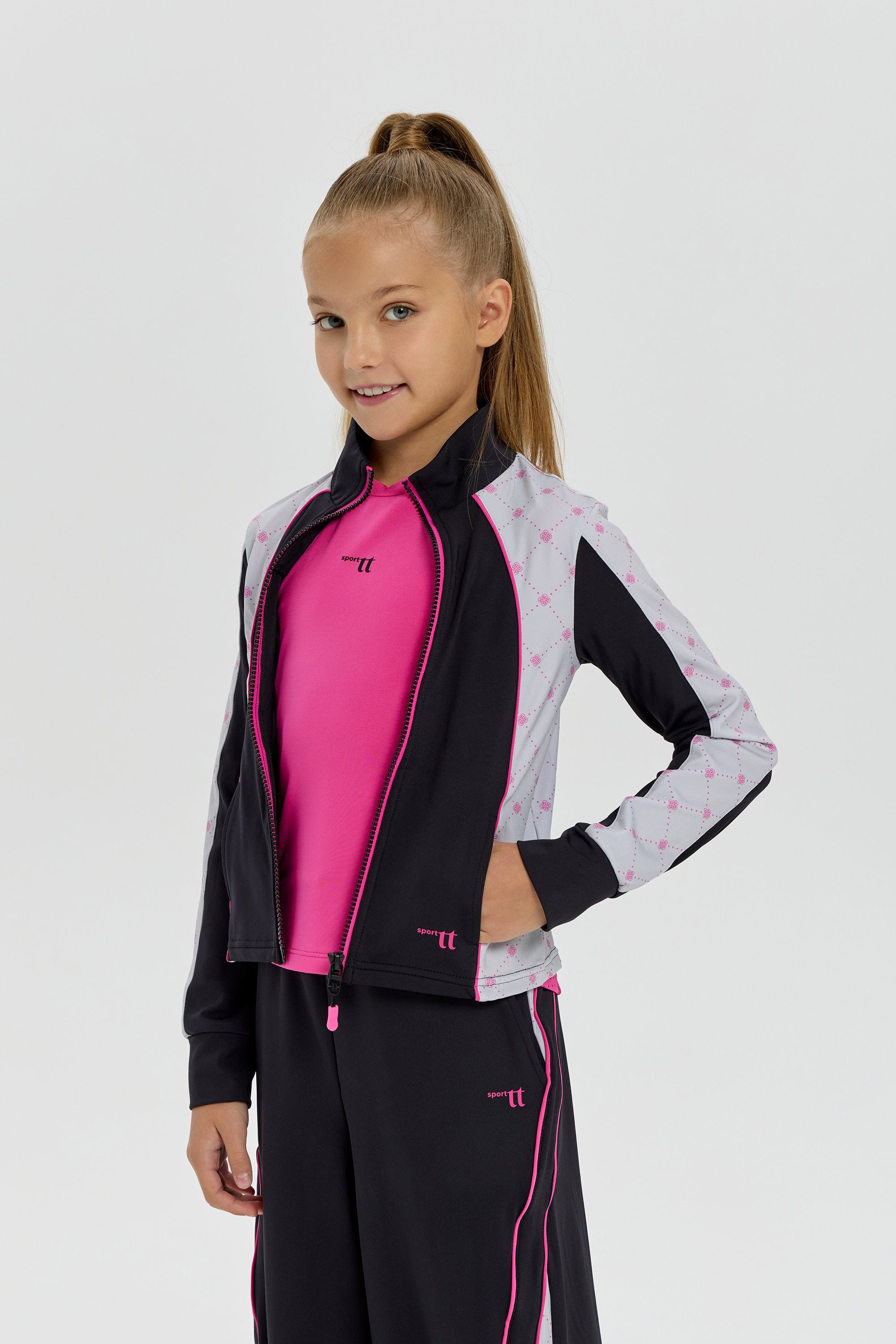 Girls black color-block Dri-FIT Tracksuit