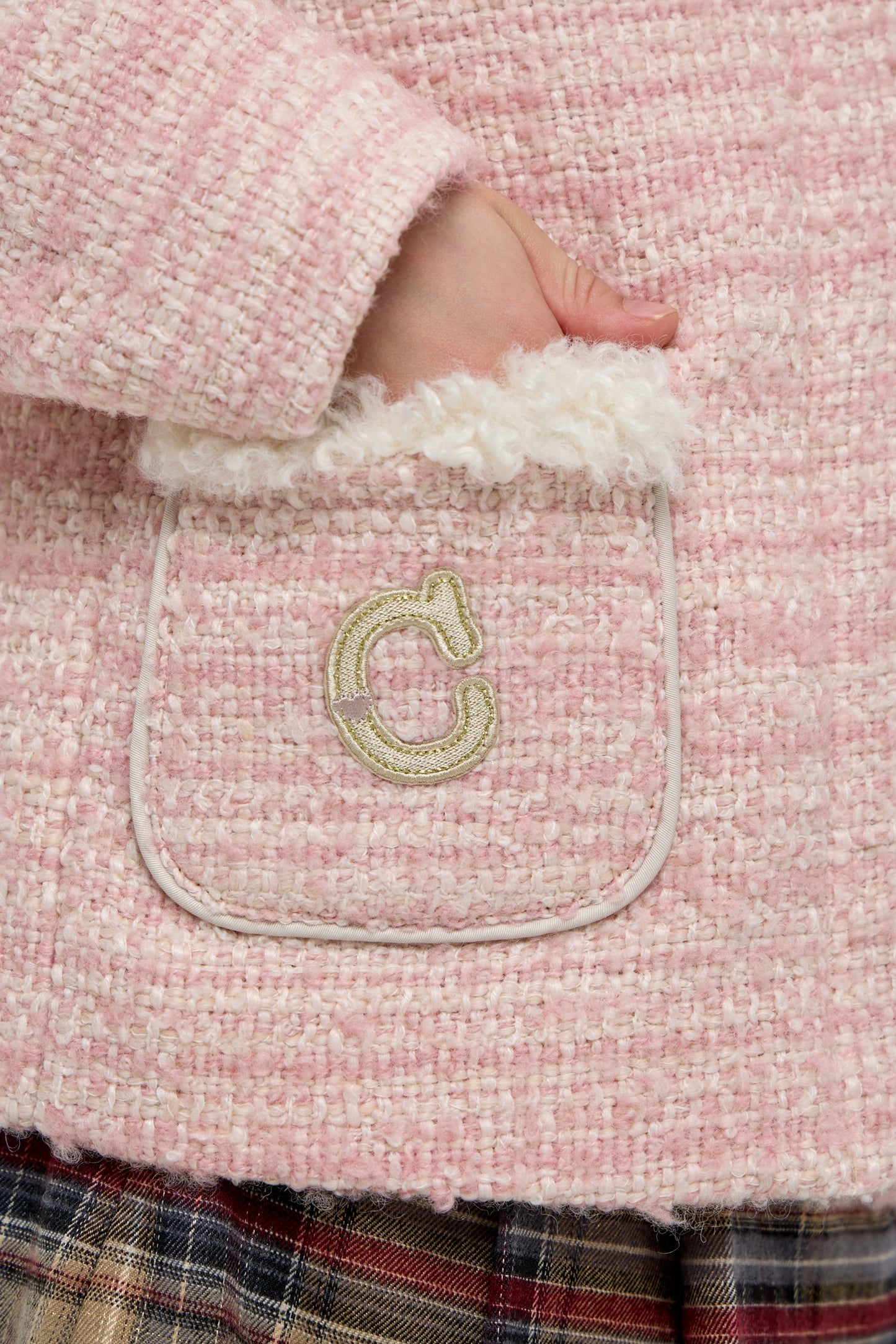 Pink Textured Jacket