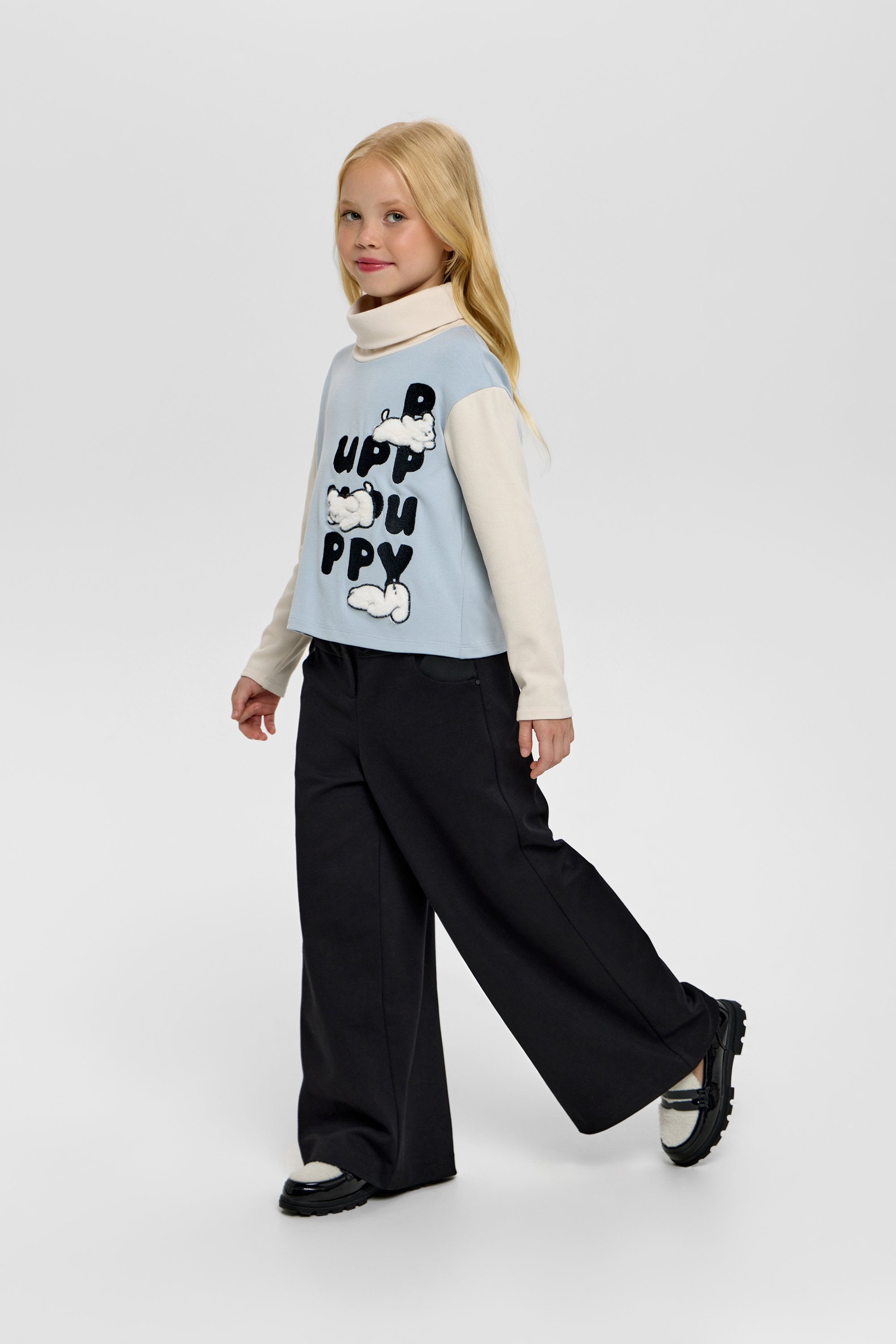 Printed Combined Turtleneck