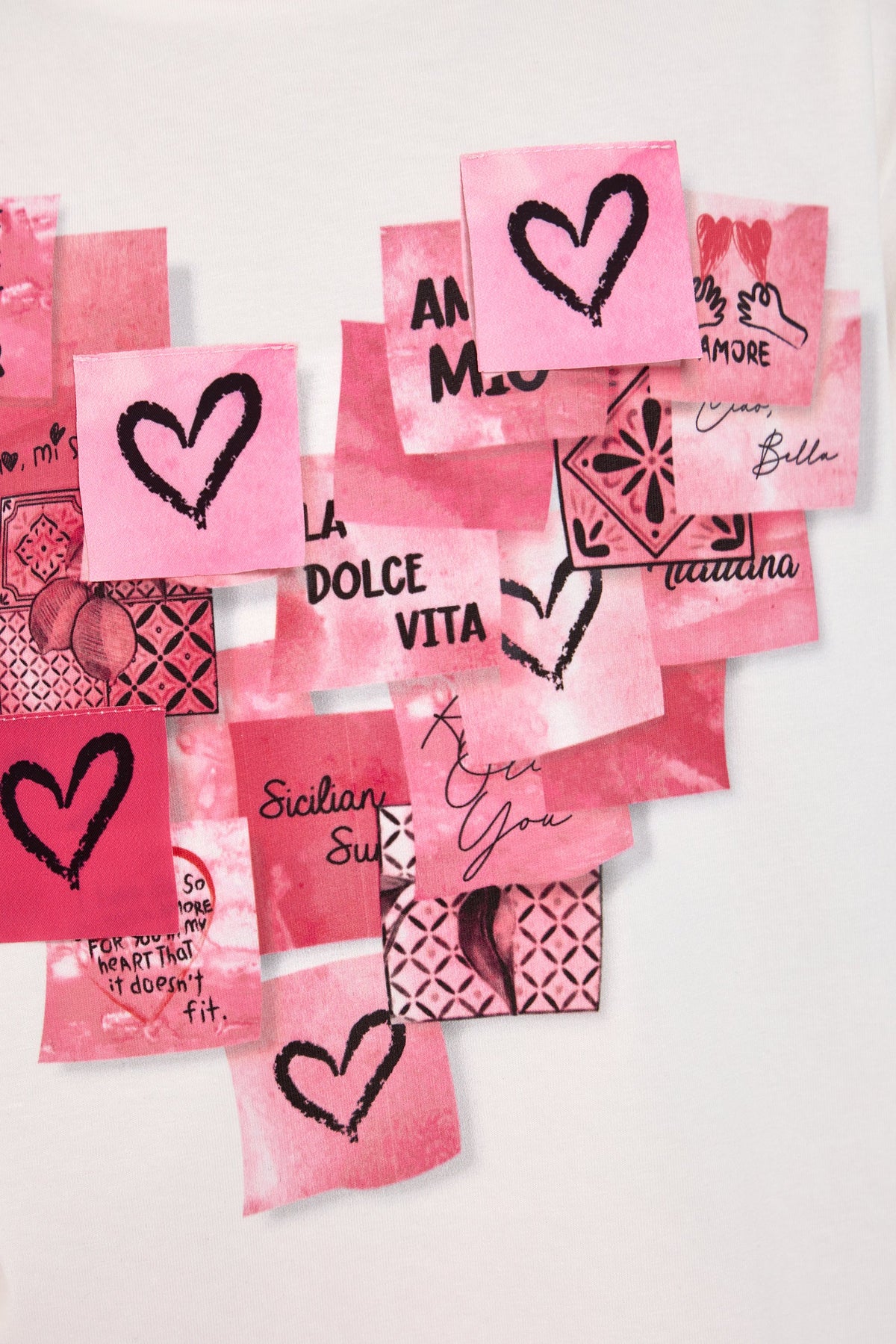 Heart Post-Its T-Shirt for girl