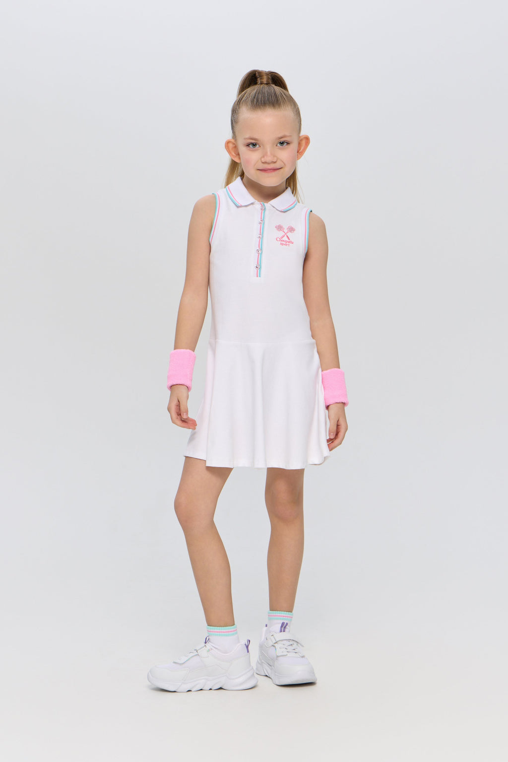 White Sports Polo Dress