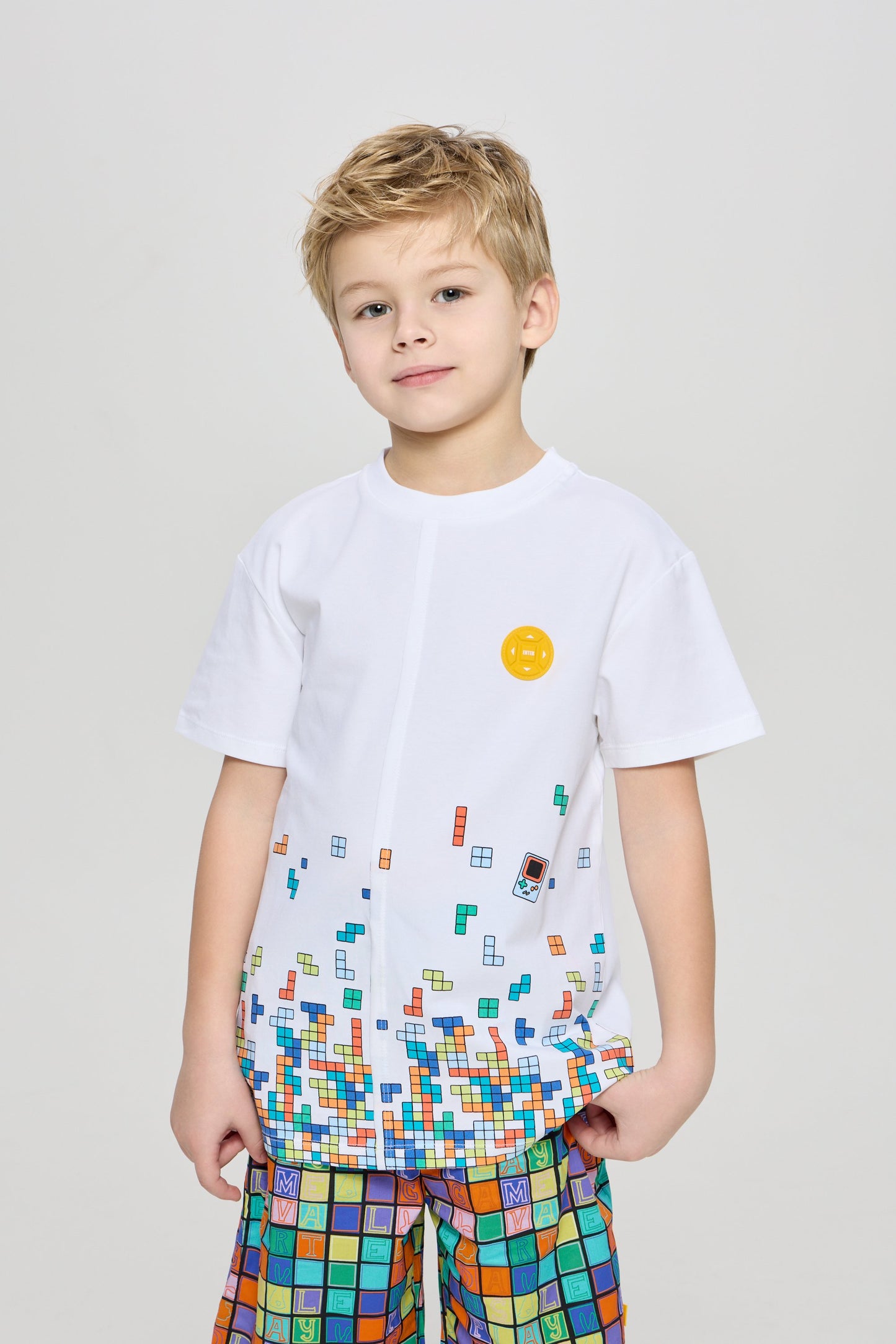 Smart Printed T-Shirt, ecru