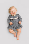 Bow Knitted Dress for baby girl