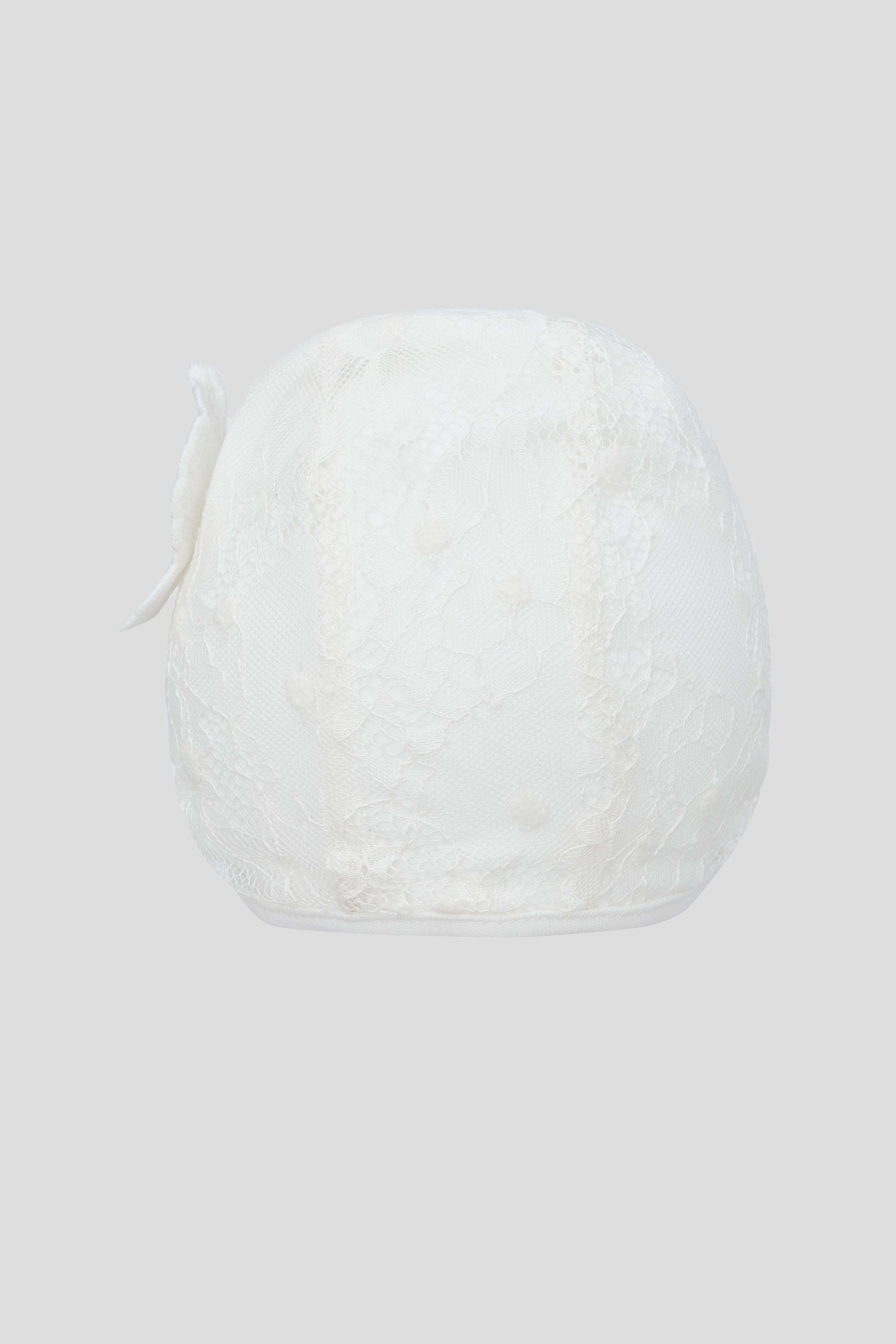 Smart Set: Flowers Decorated lace Dress-jumpsuit and Bonnet