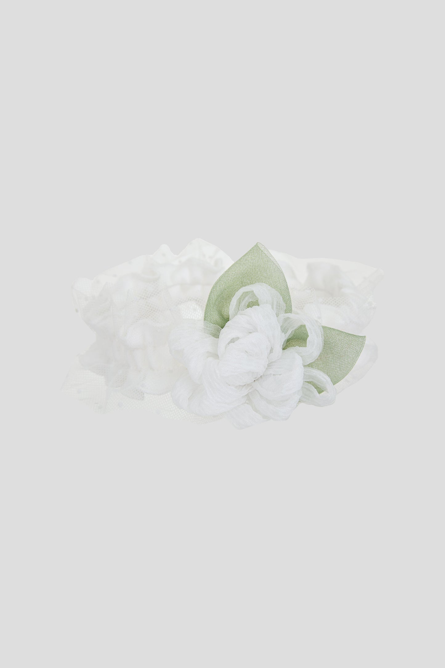 Flower Decorated Soft Headband for Baby Girl, ecru