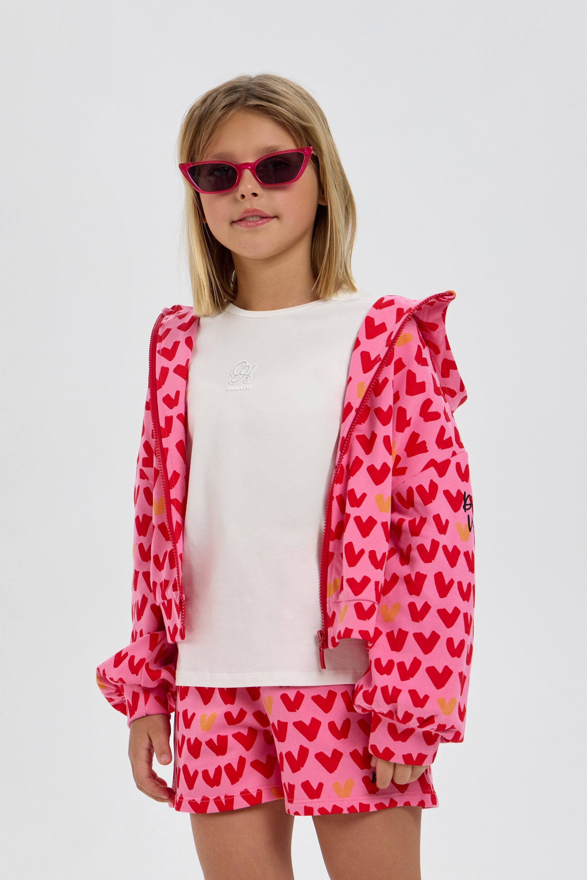Heart Set (Hoodie jacket with shorts)
