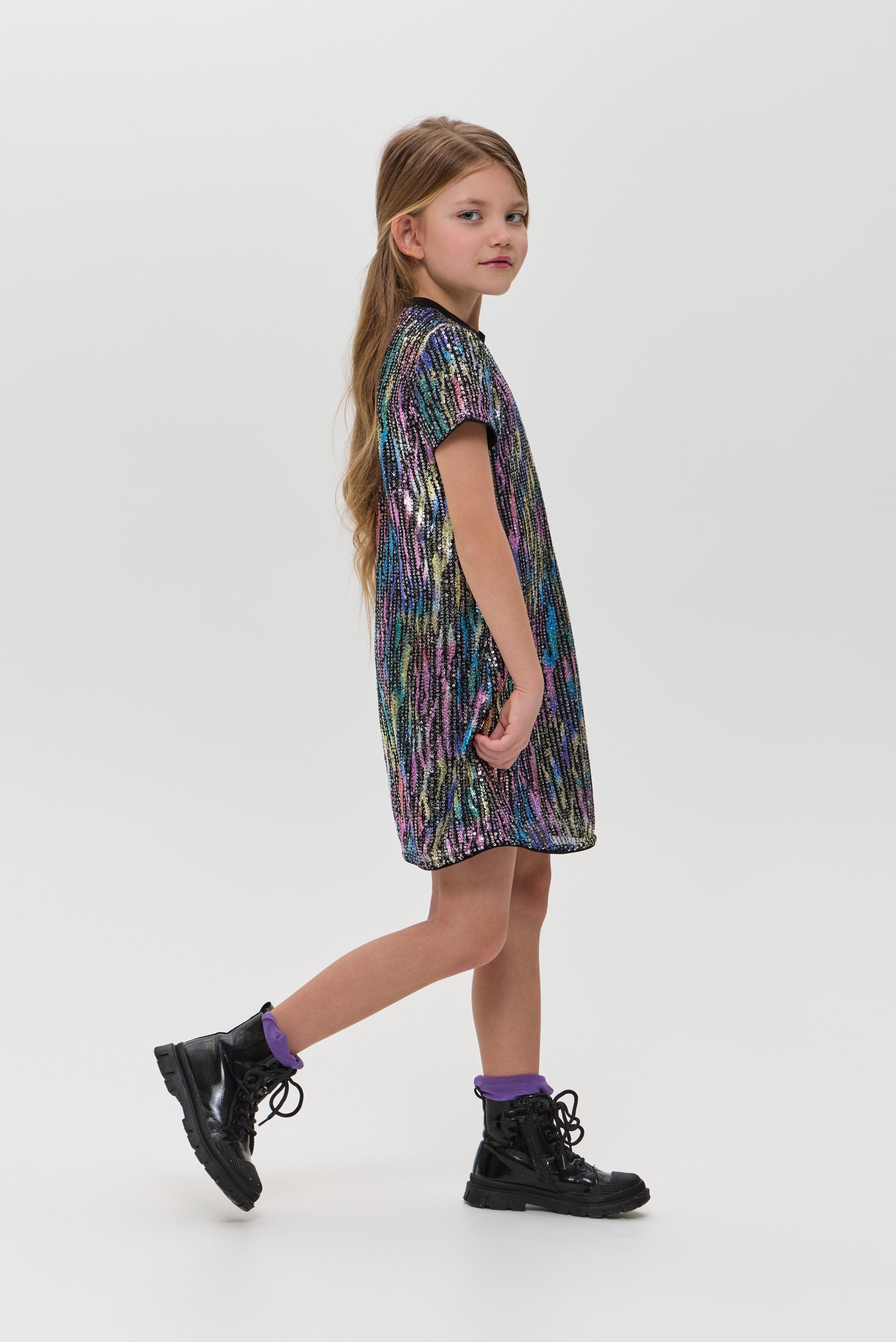 Sequins Cocktail Dress, multicolour