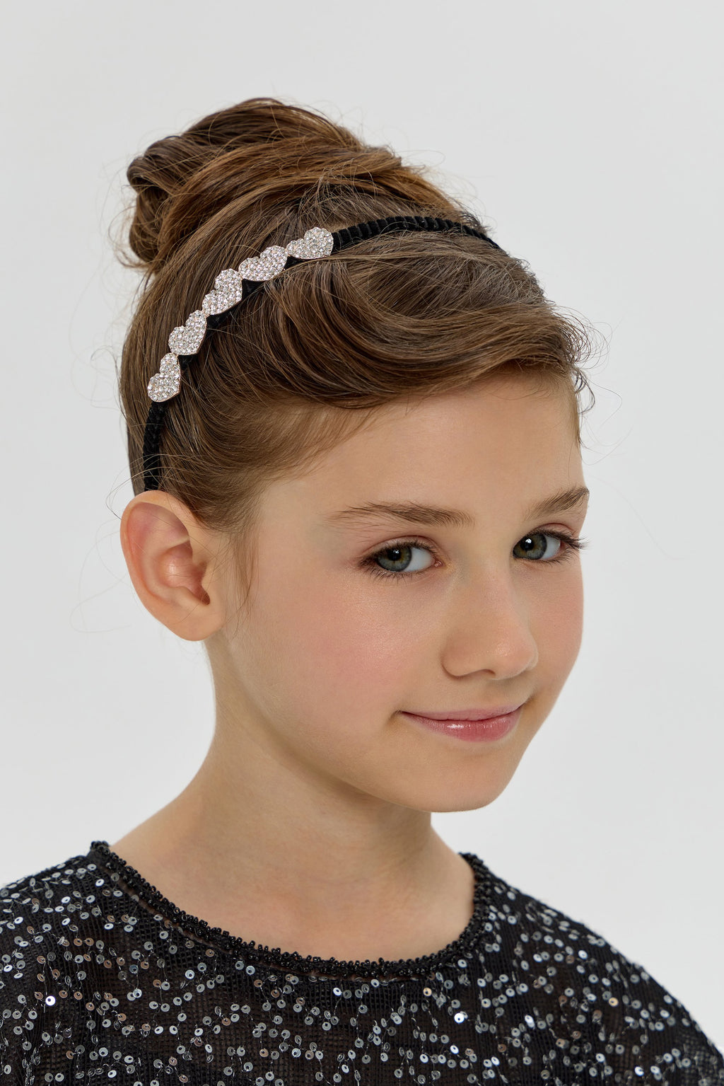 Rhinestones Decorated Hearts Headband