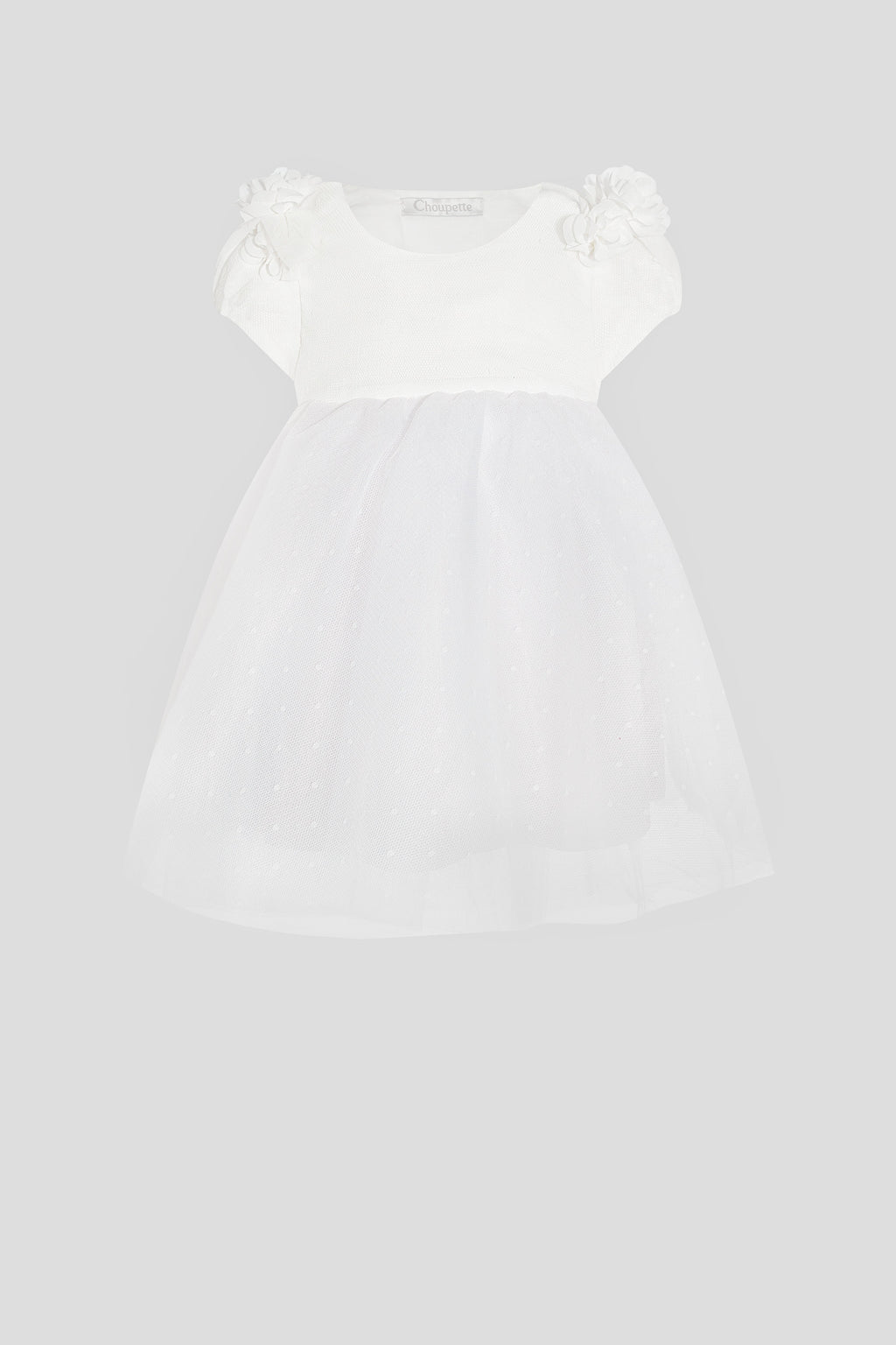 Flowers Decorated Organza Dress