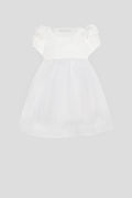 Flowers Decorated Organza Dress
