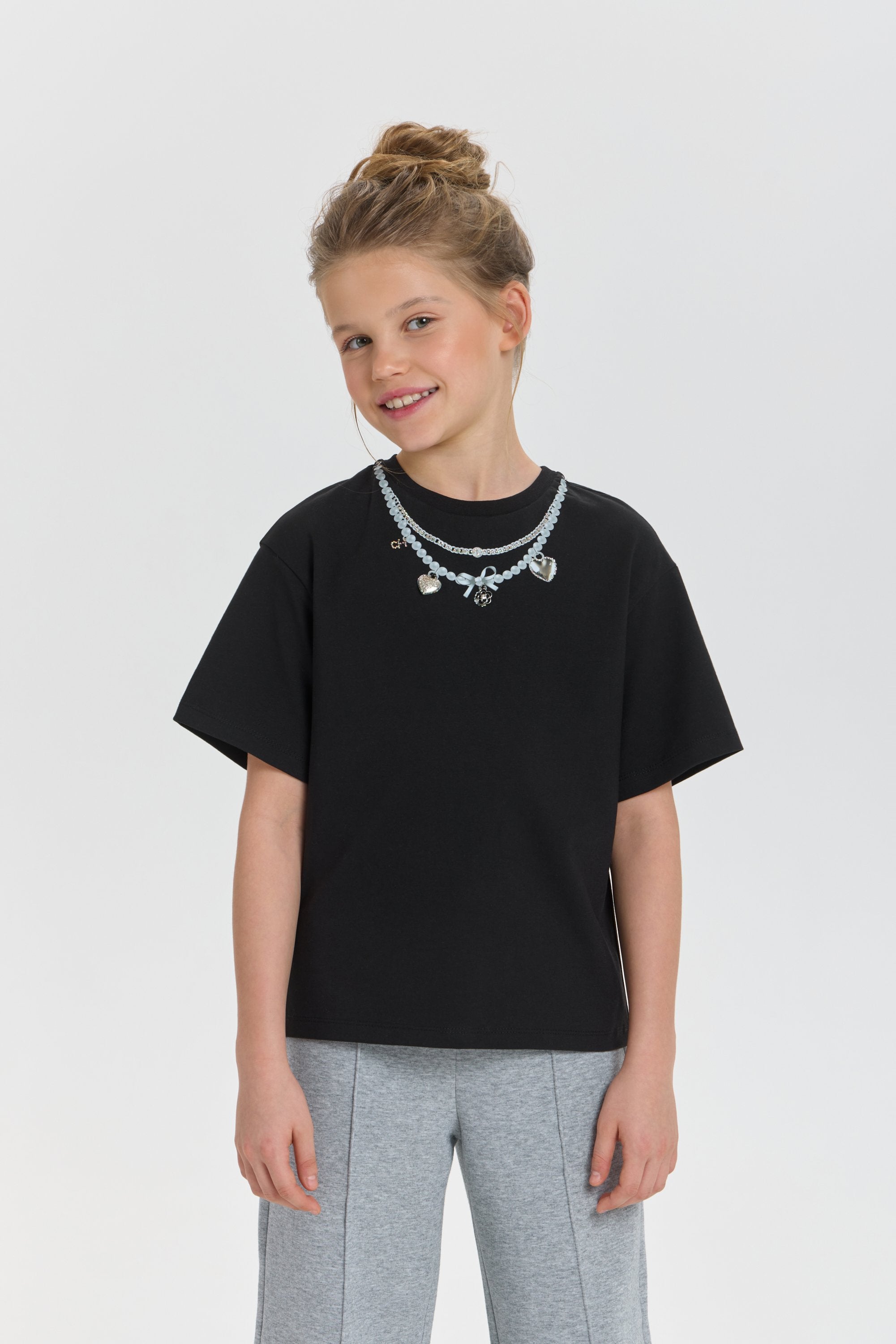 Neckless Decorated T-Shirt