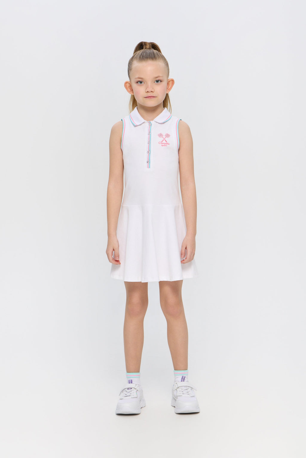 White Sports Polo Dress