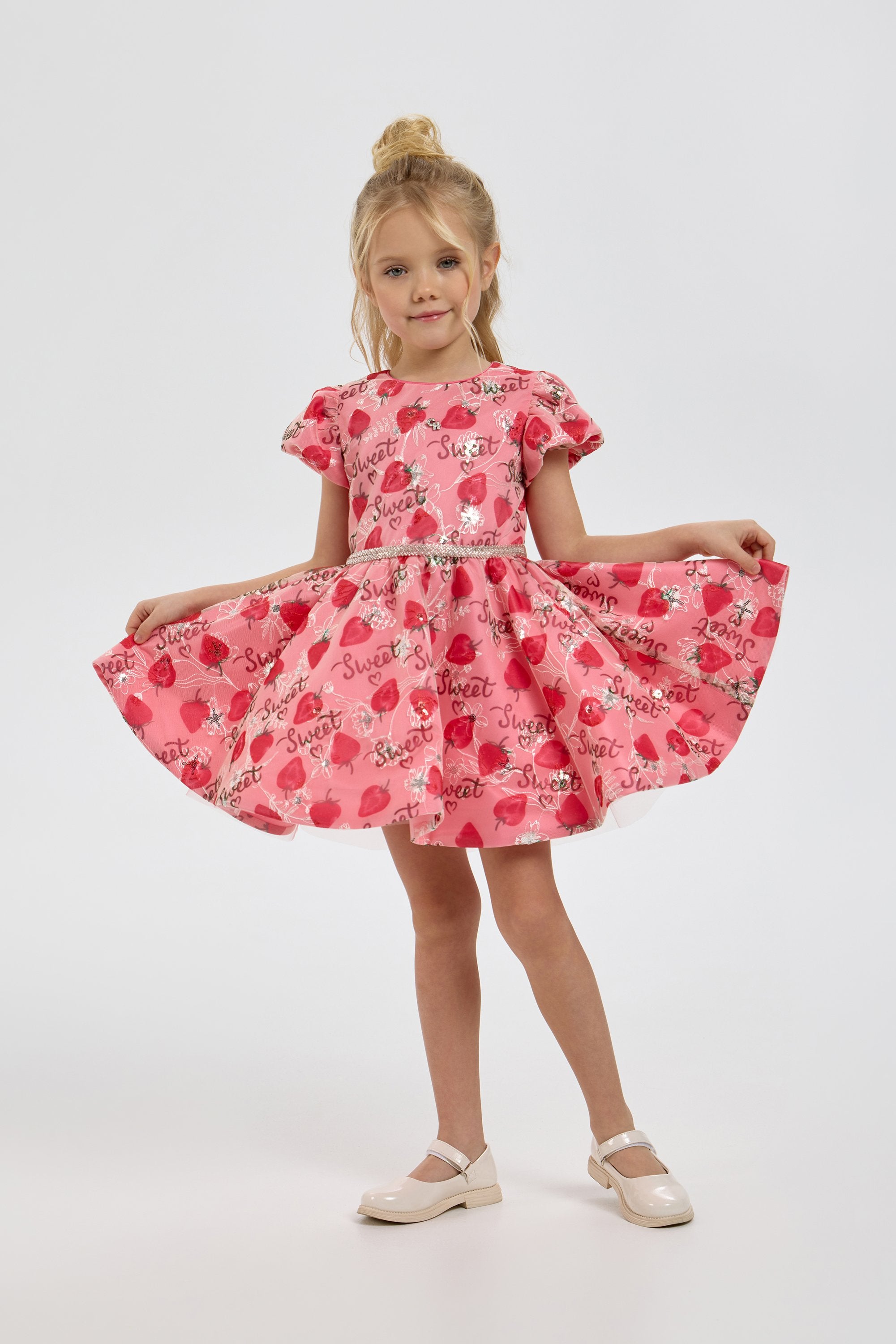 Beautiful Dress with Strawberry Print