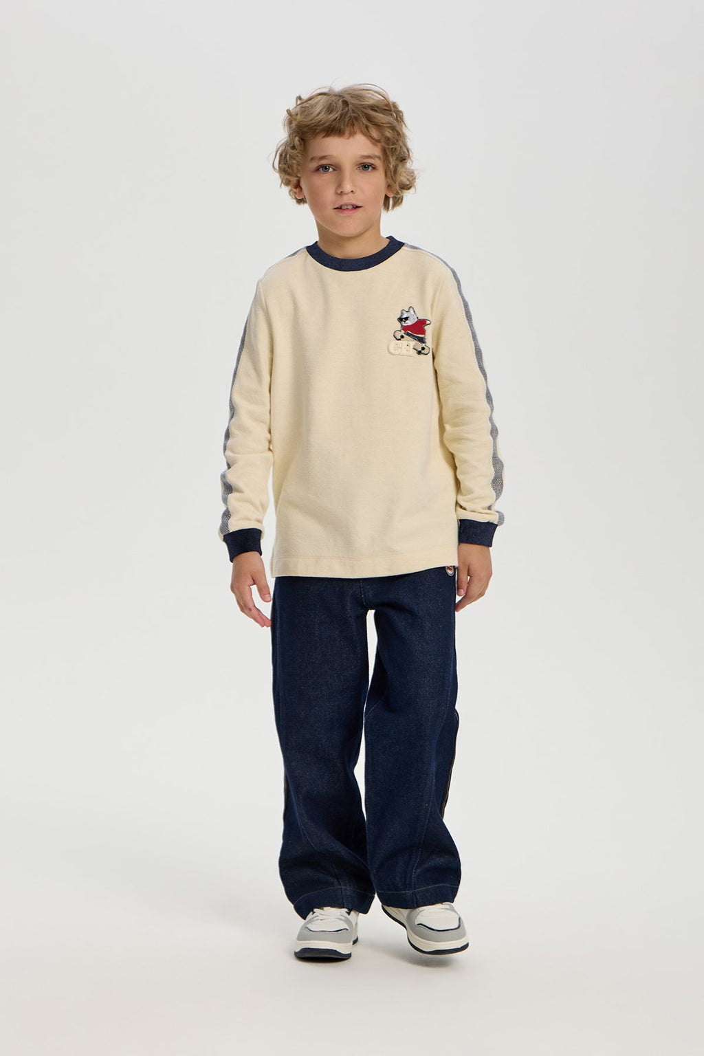 Textured Jumper with Dog Applique
