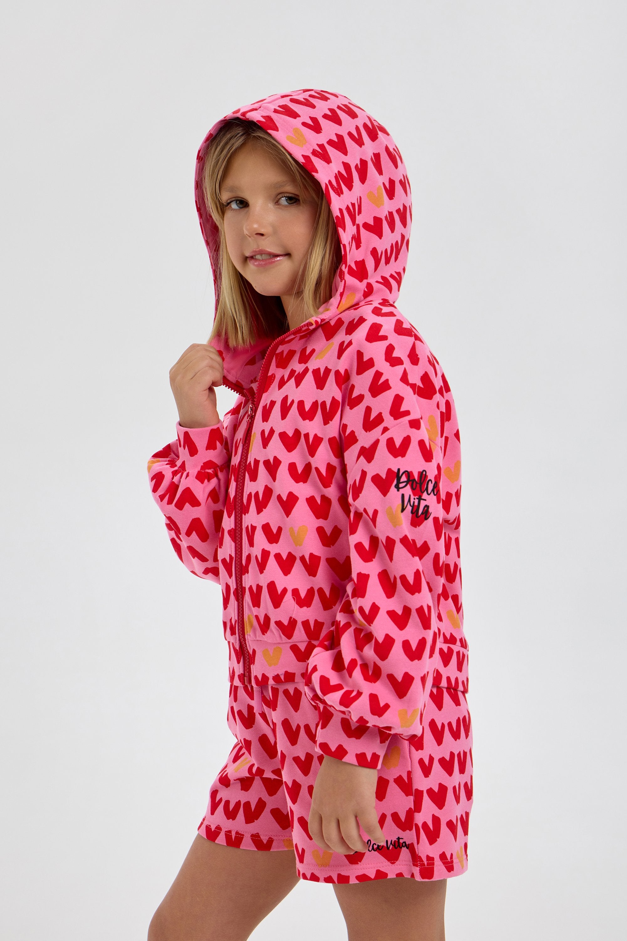 Heart Set (Hoodie jacket with shorts)
