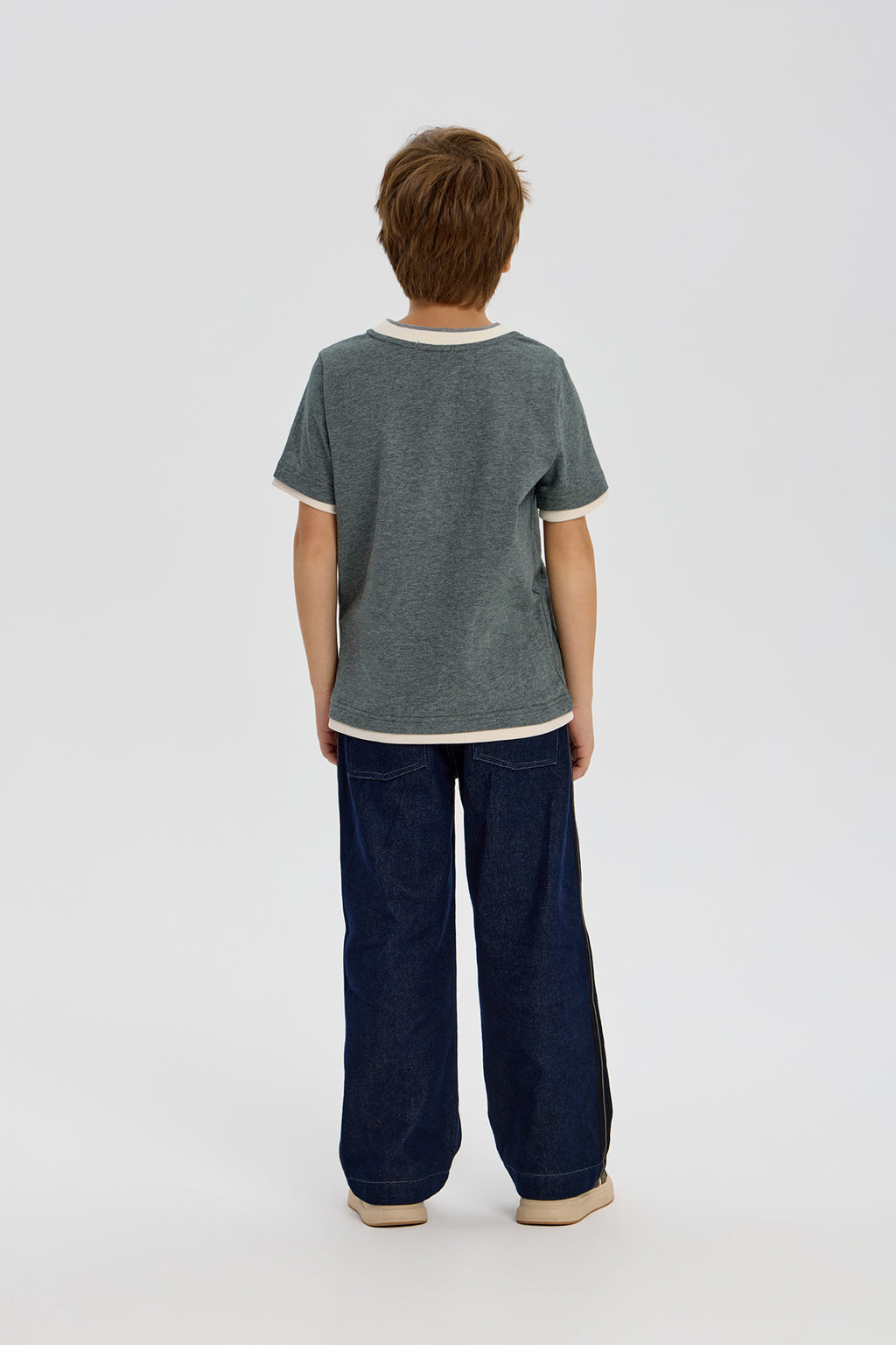 Stylish Denim Pants with stripes for boy