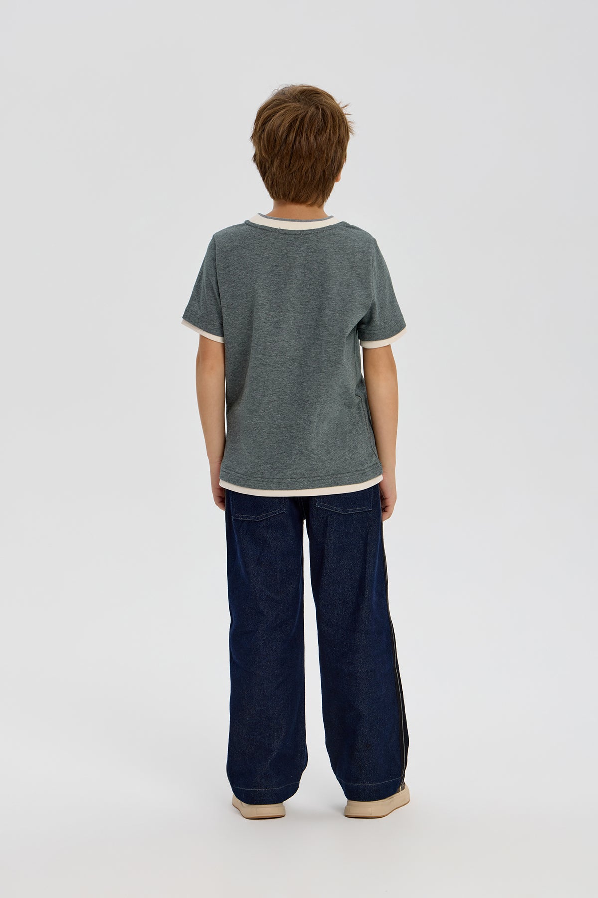 Stylish Denim Pants with stripes for boy
