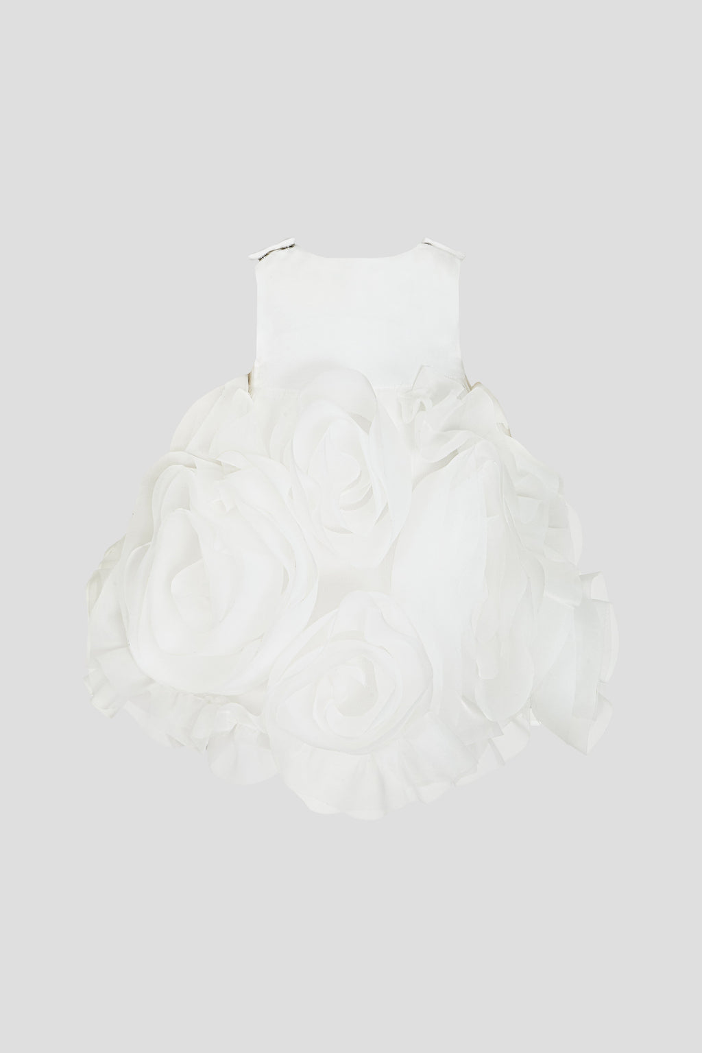 3D White Rose Dress for baby girl