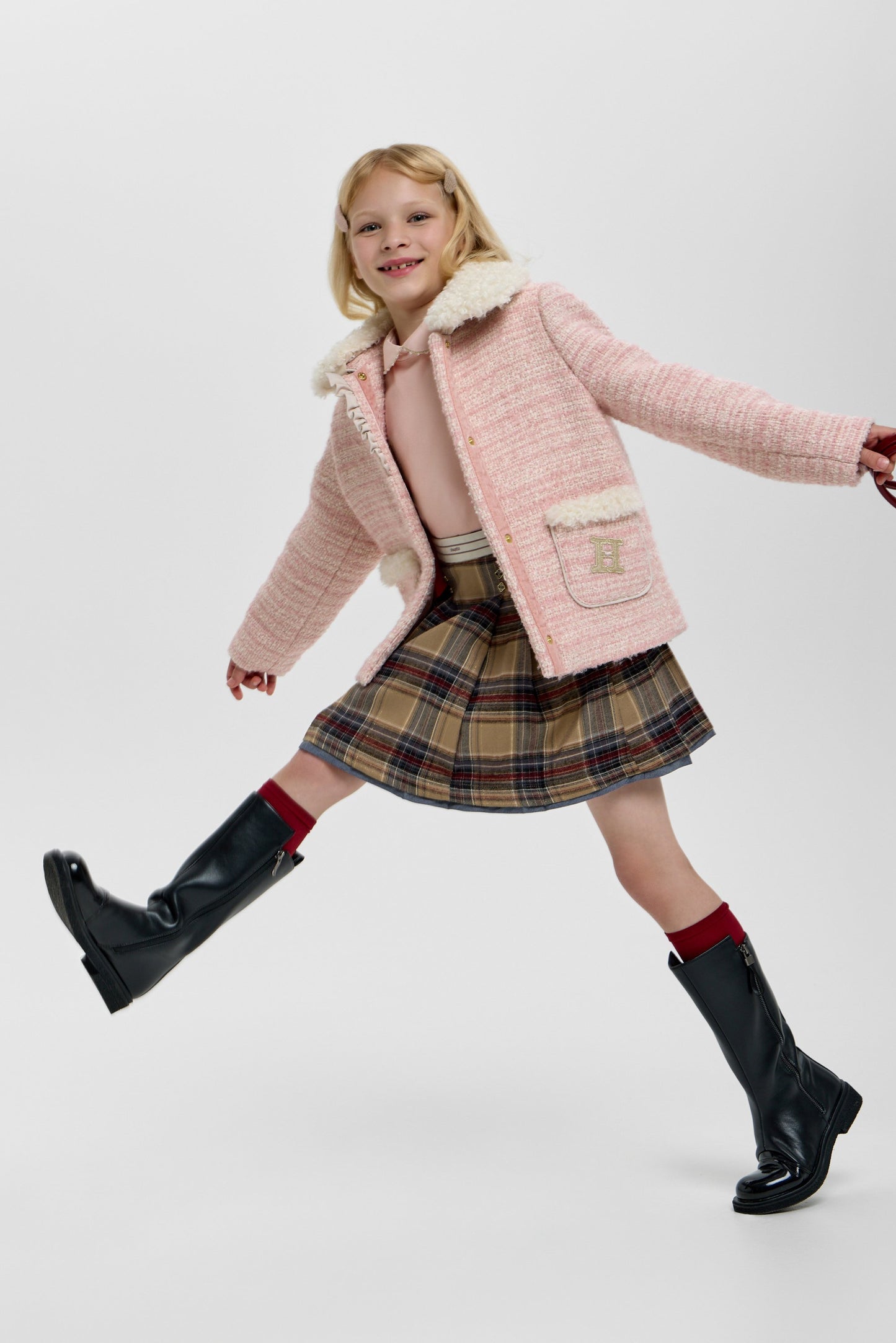 Pink Textured Jacket