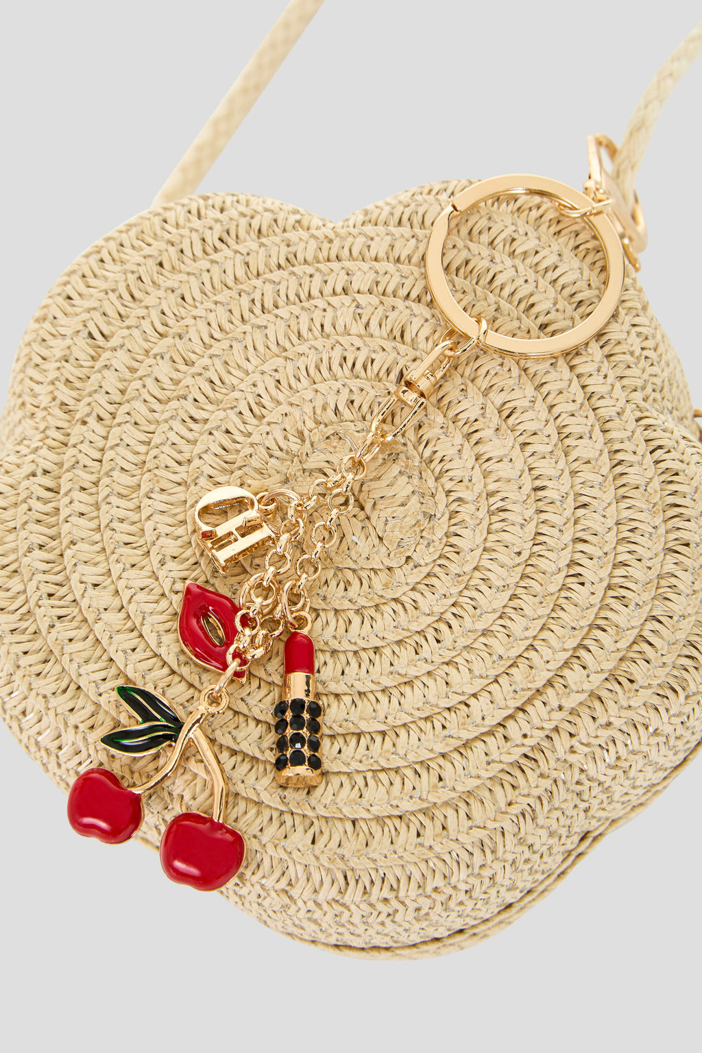 Purse "Flower" with keychain charm