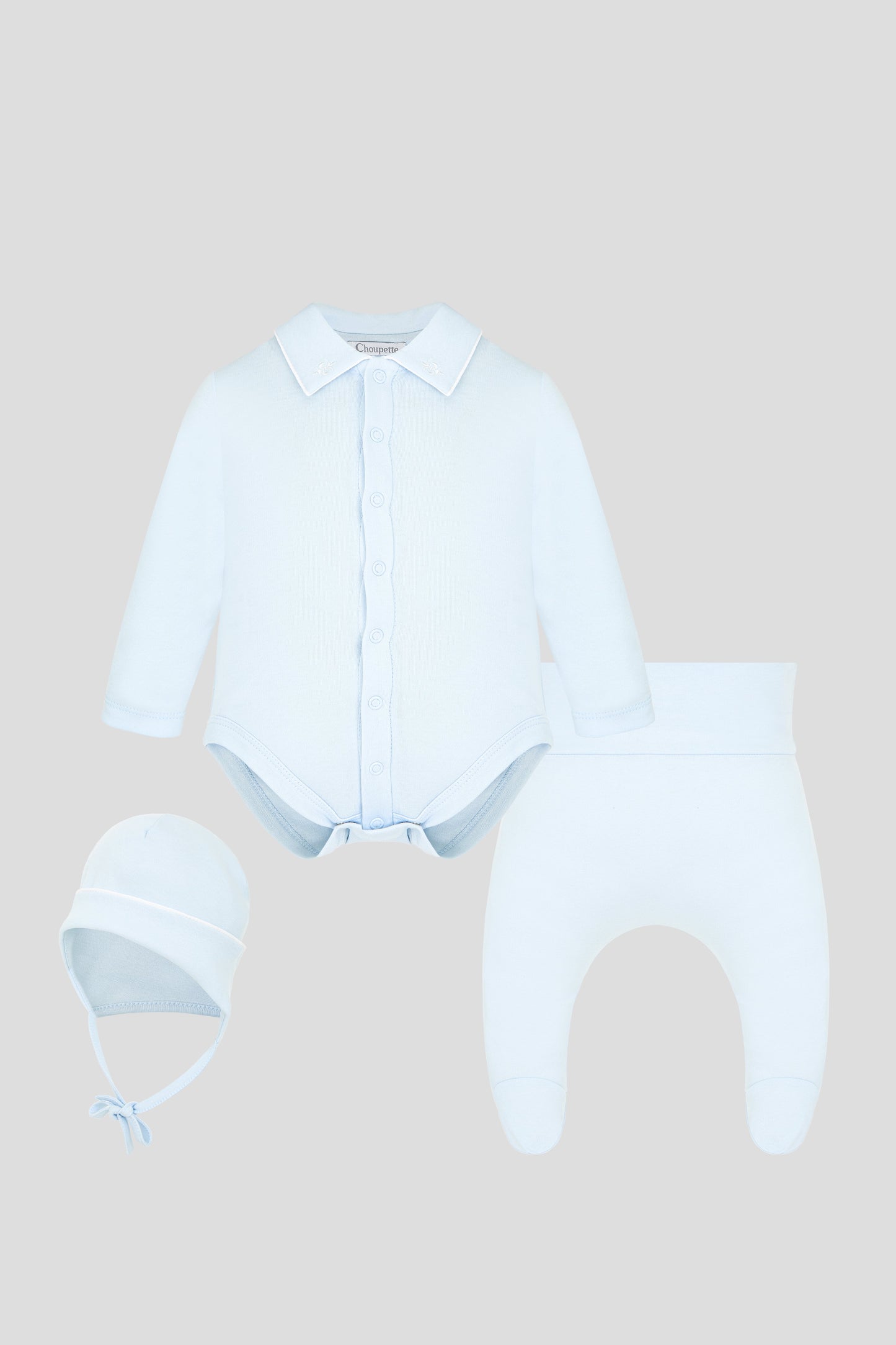 Set: Bodysuit and Pants, Bonnet