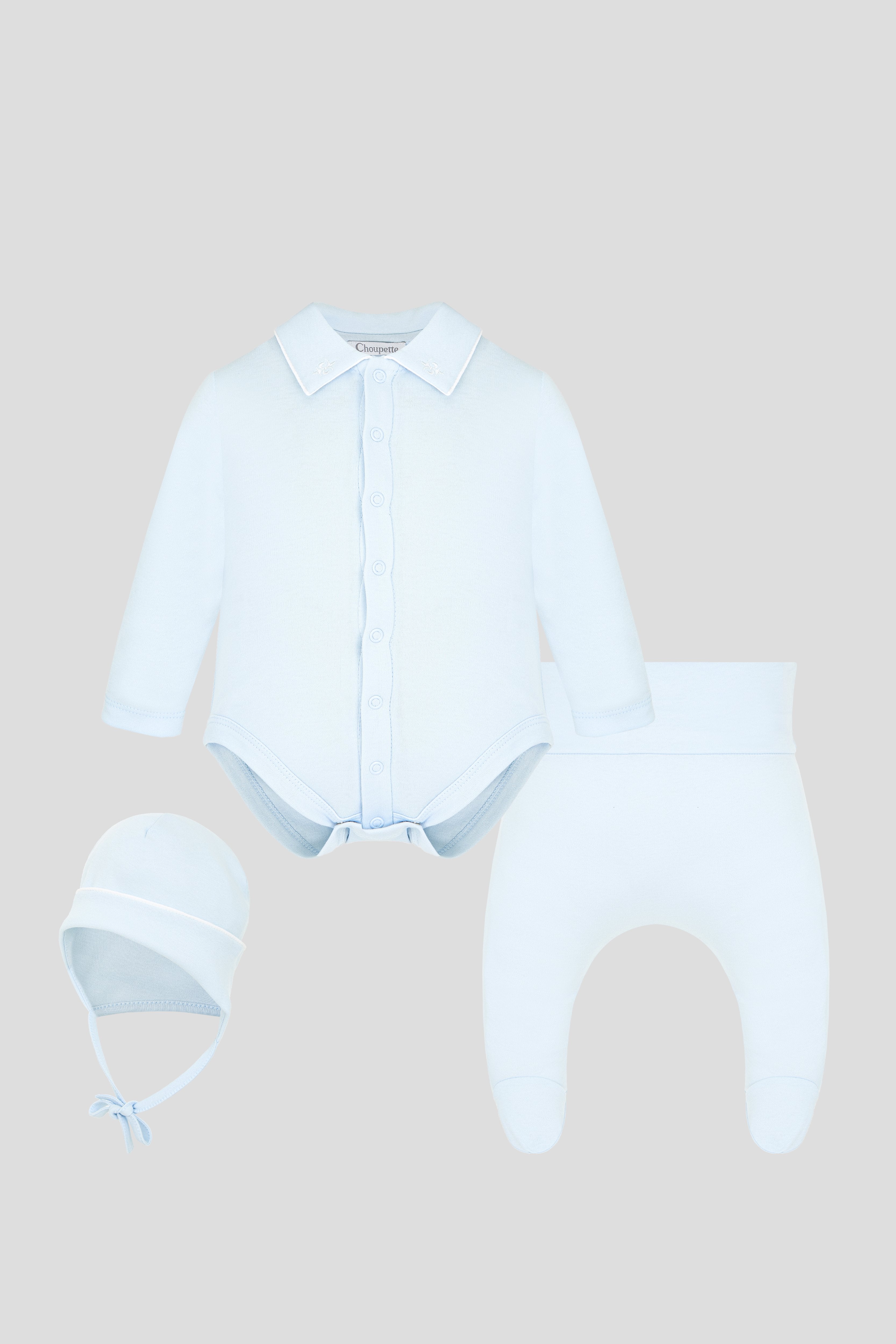 Set: Bodysuit and Pants, Bonnet