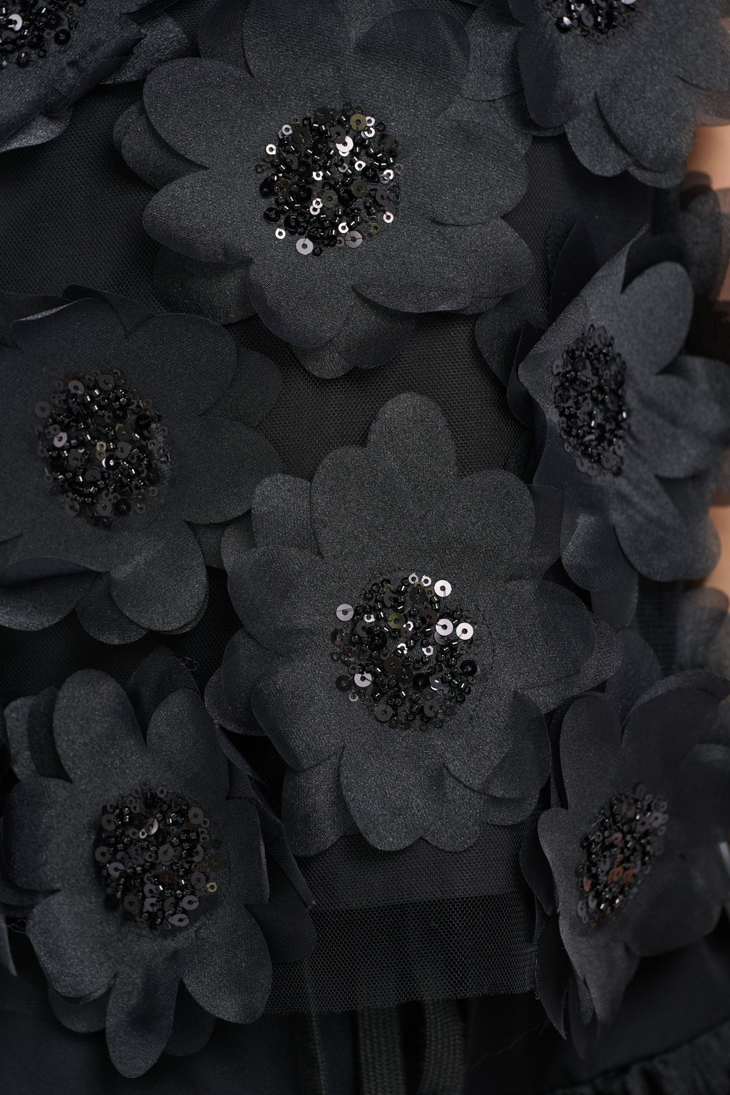 Elegant Black Flower Top