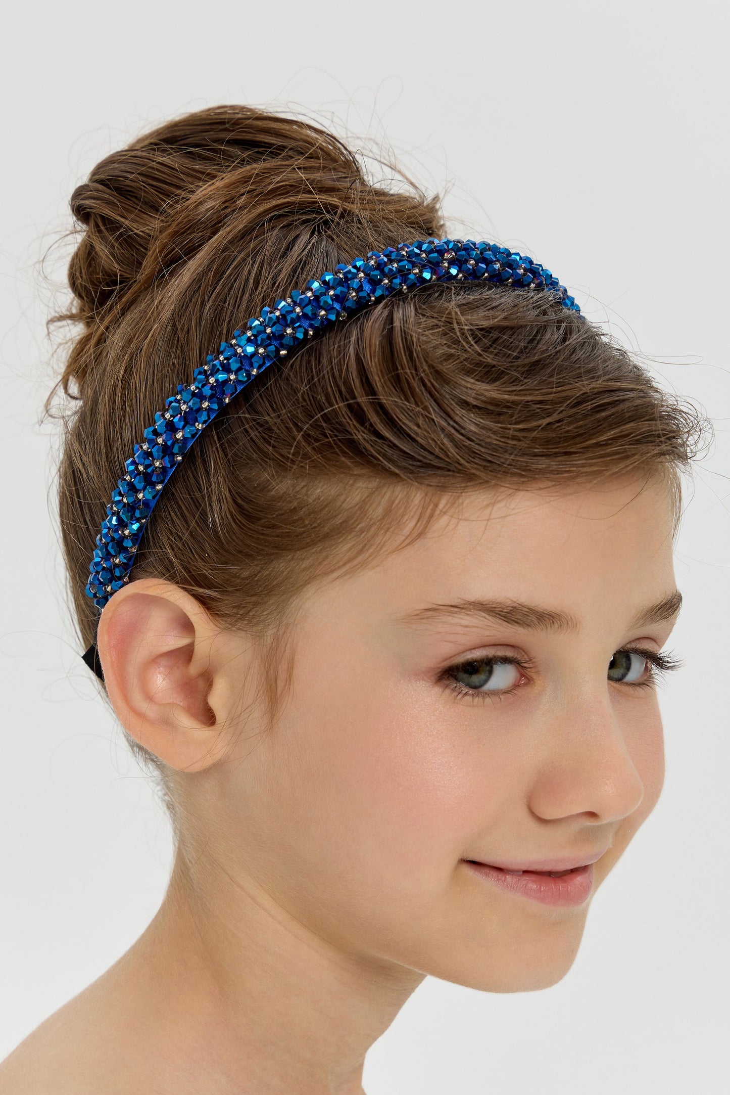 Blue Glitter Rhinestones Headband