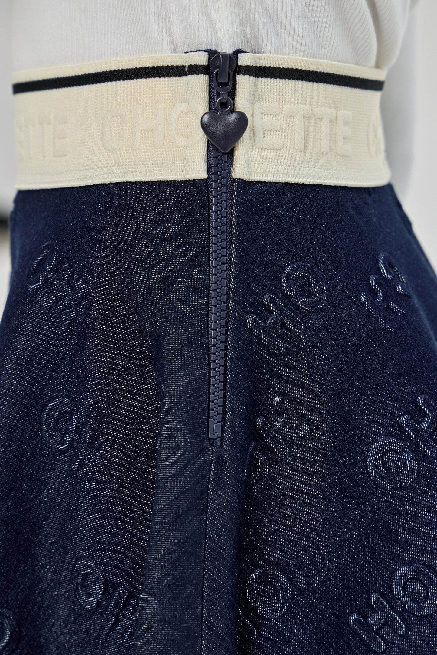 Elastic Band CH Branded Denim Skirt
