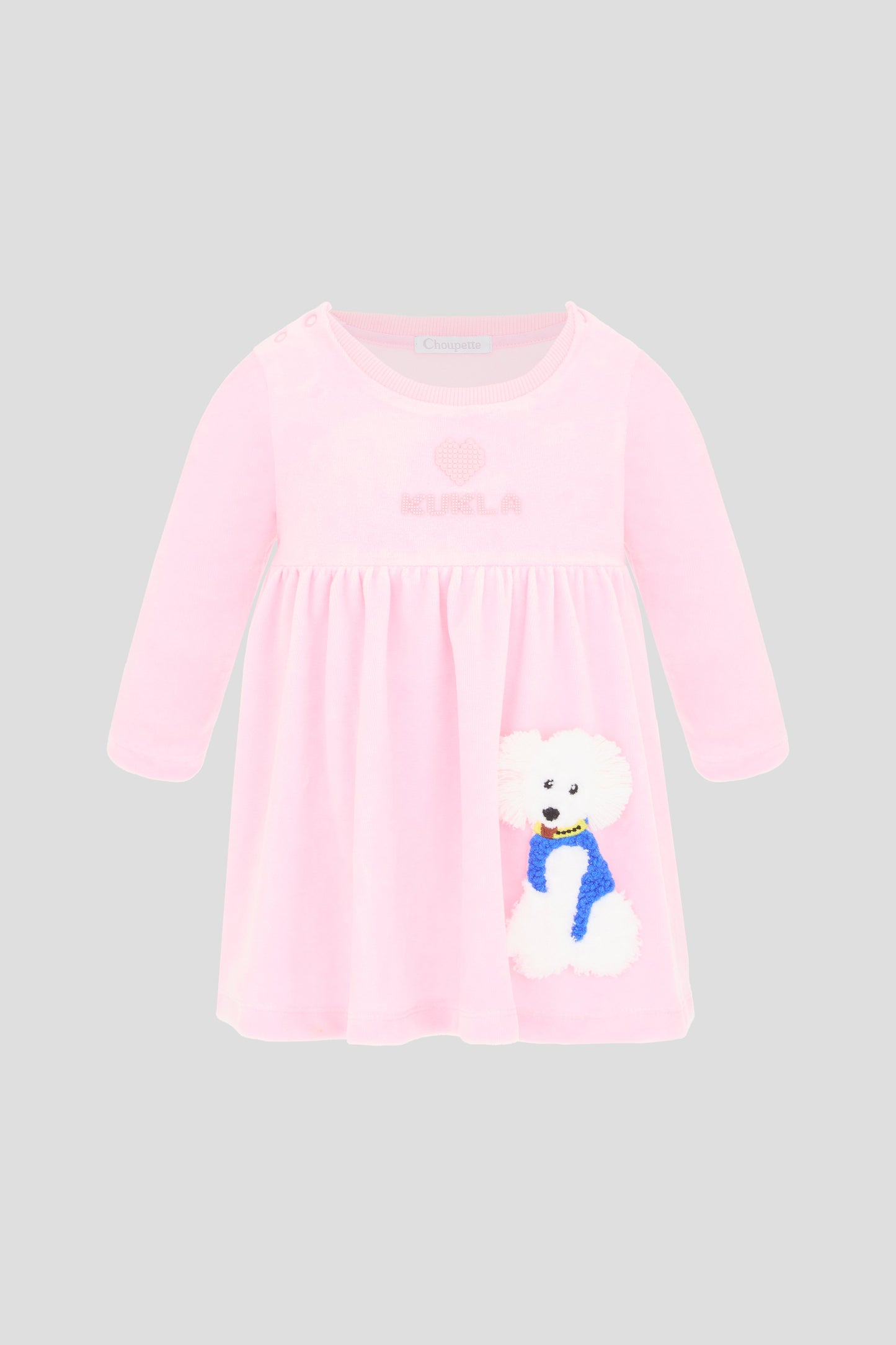 Velour Doggy Dress, pink