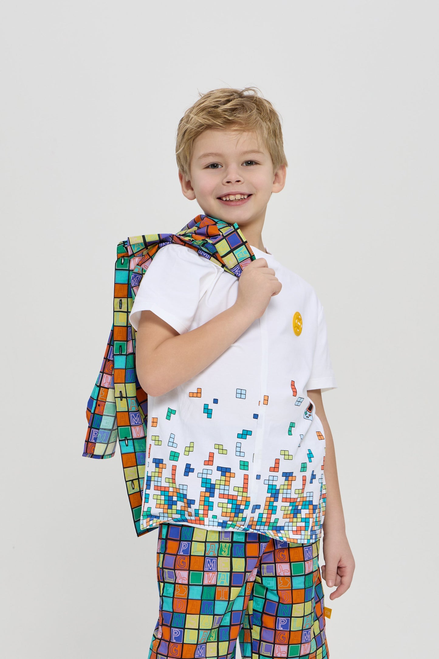 Smart Printed T-Shirt, ecru