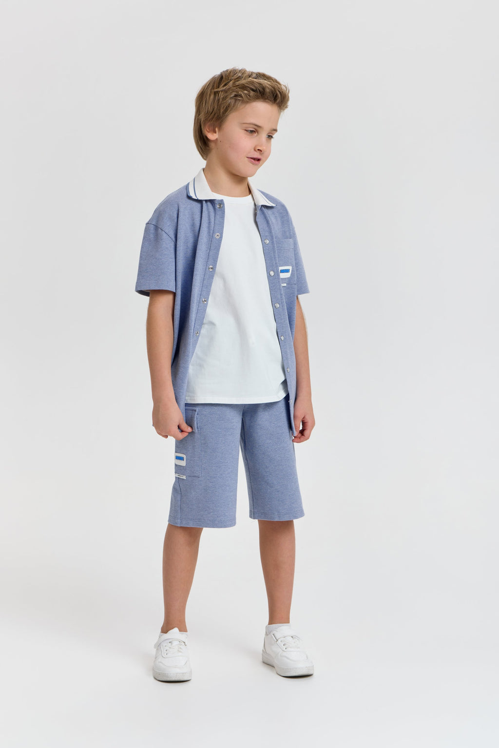 Smart Summer Textured Set (shirt and shorts)