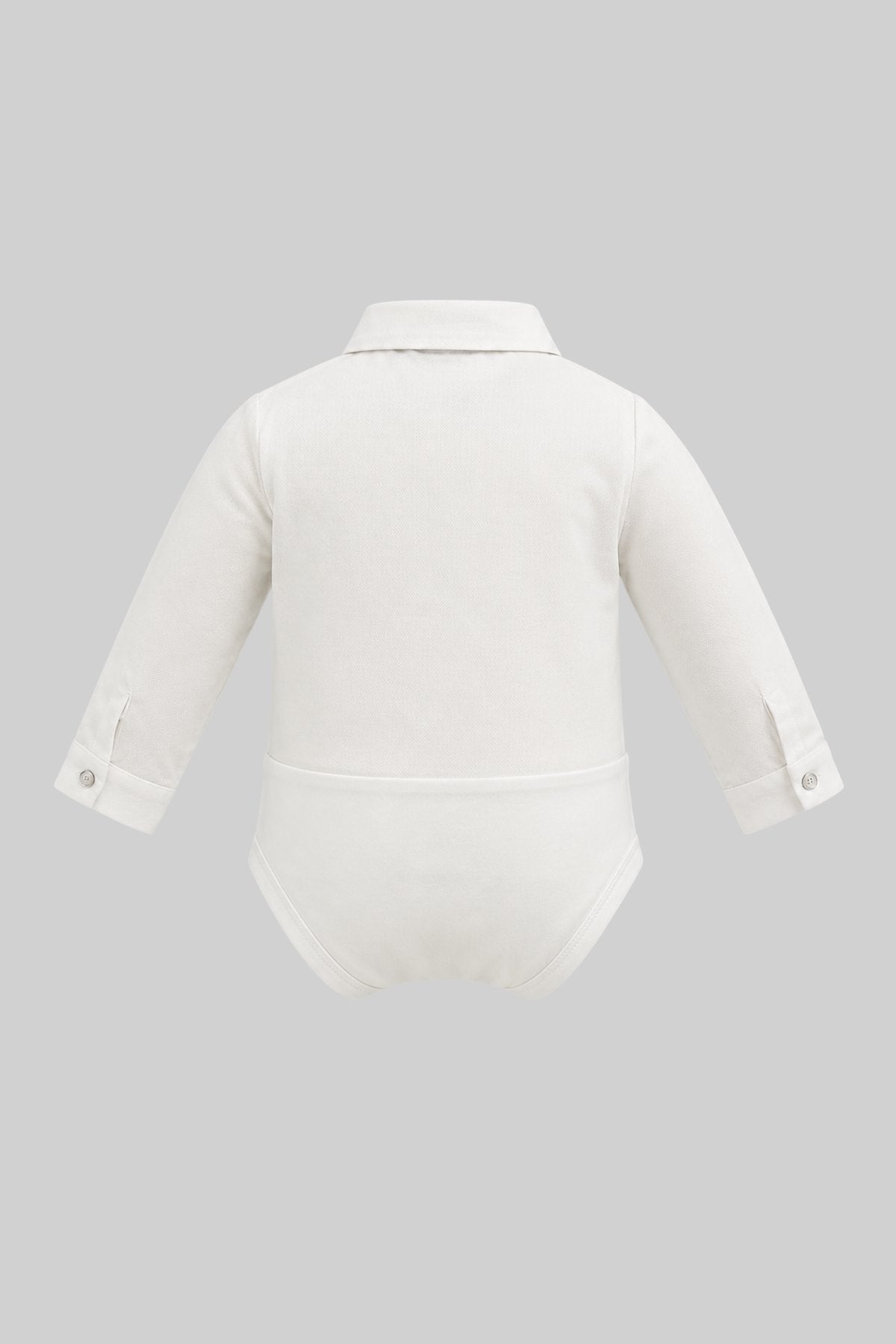 Smart bodysuit with maroon bow-tie for baby boy