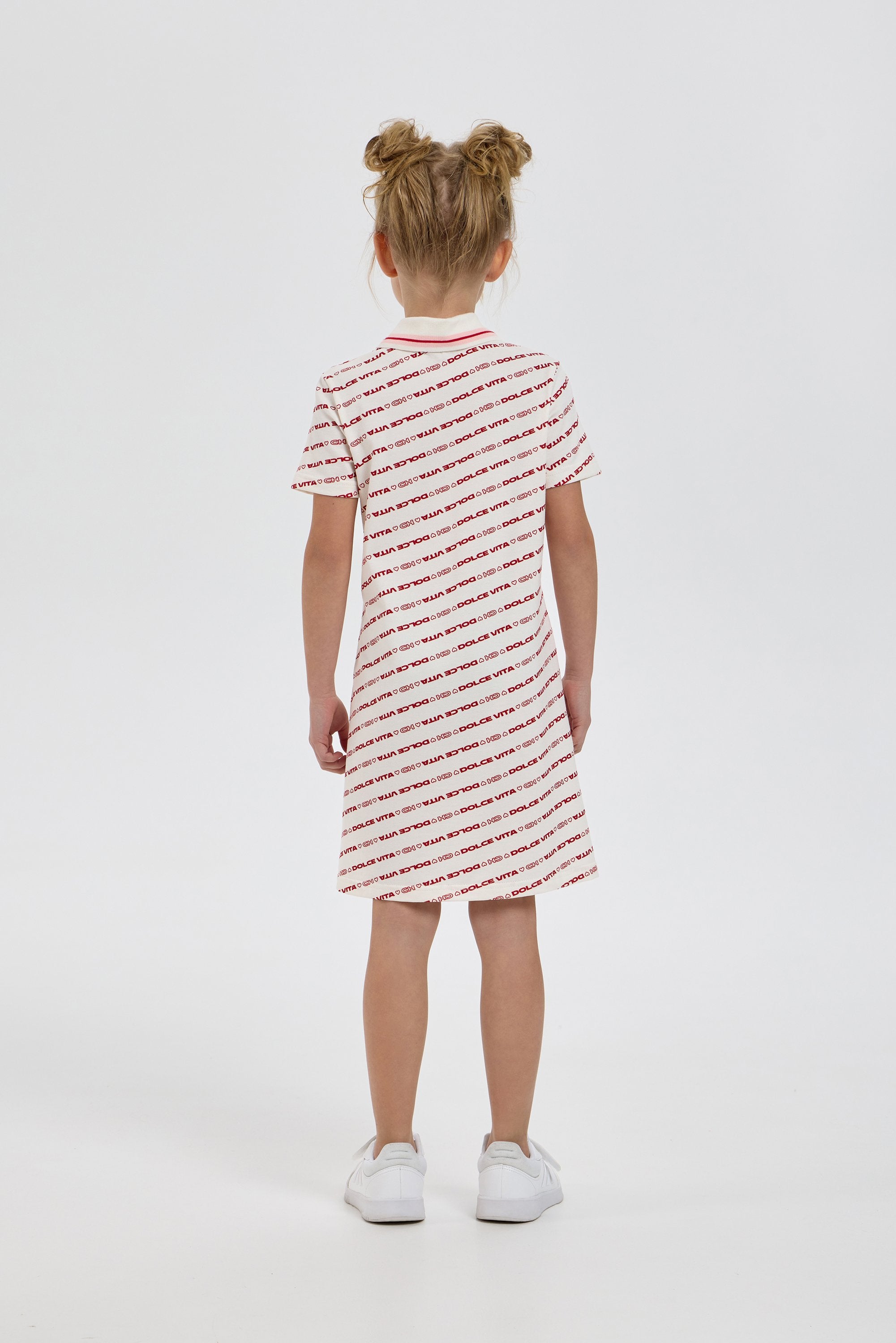 Branded Print Polo Dress