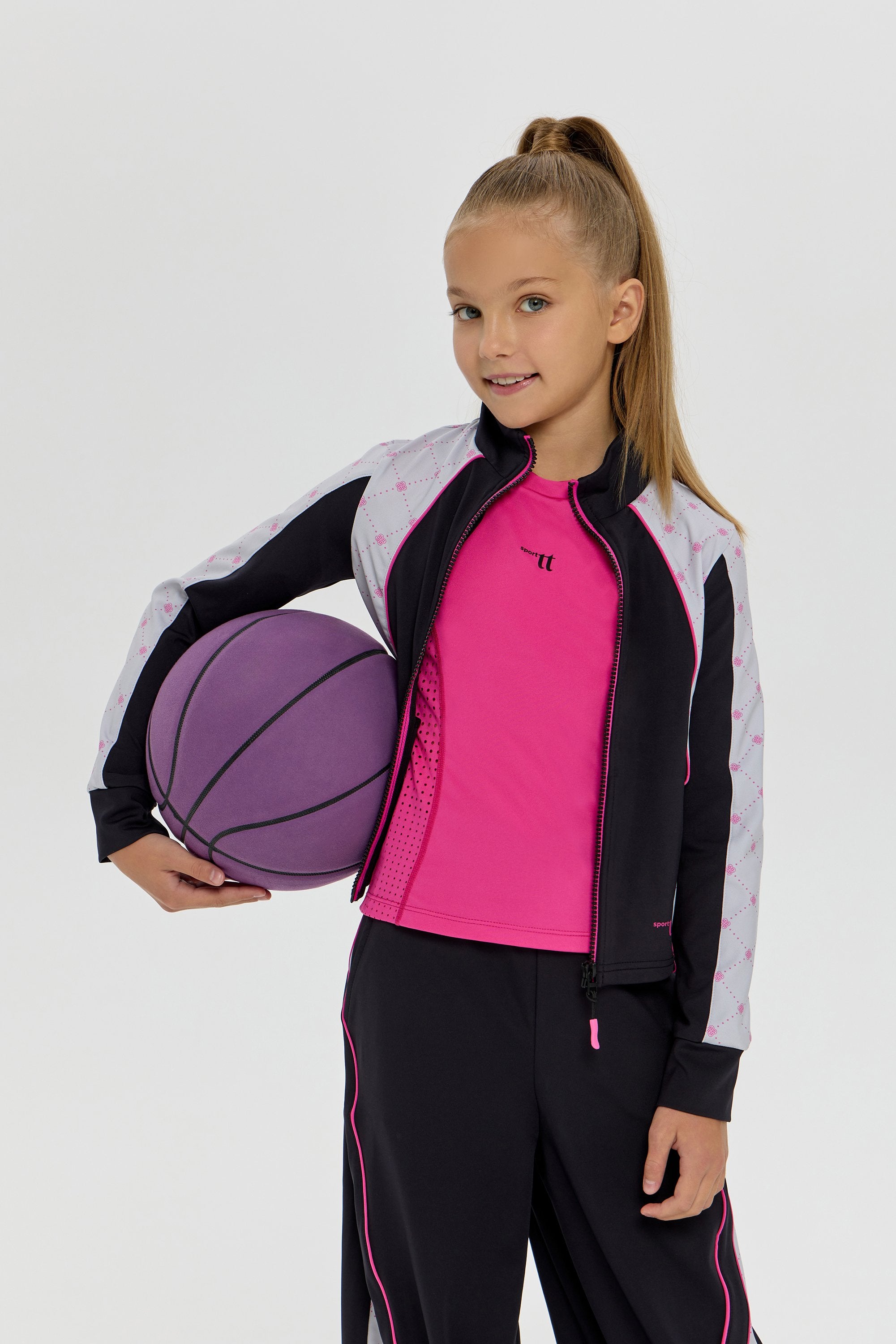 Girls black color-block Dri-FIT Tracksuit