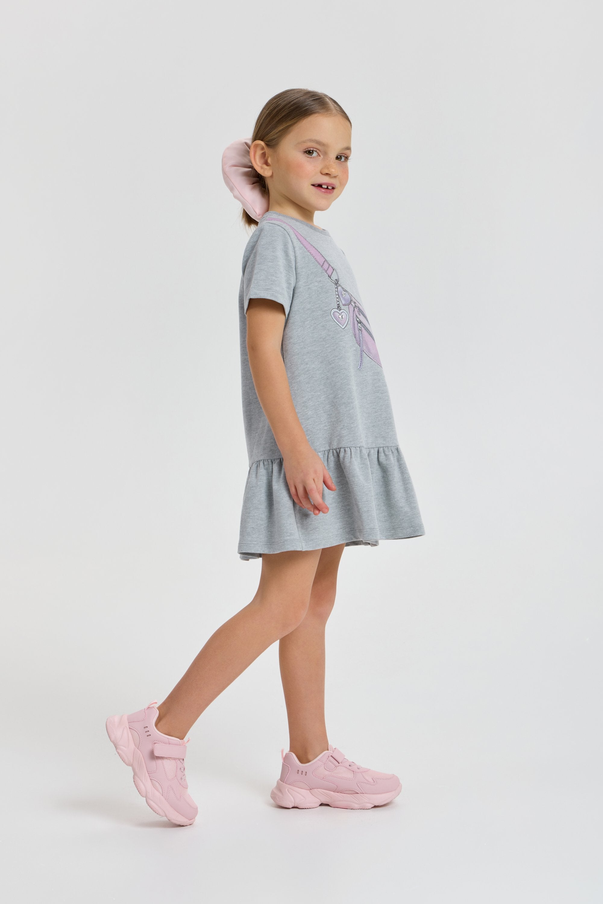 Stylish Dress with Purse Print