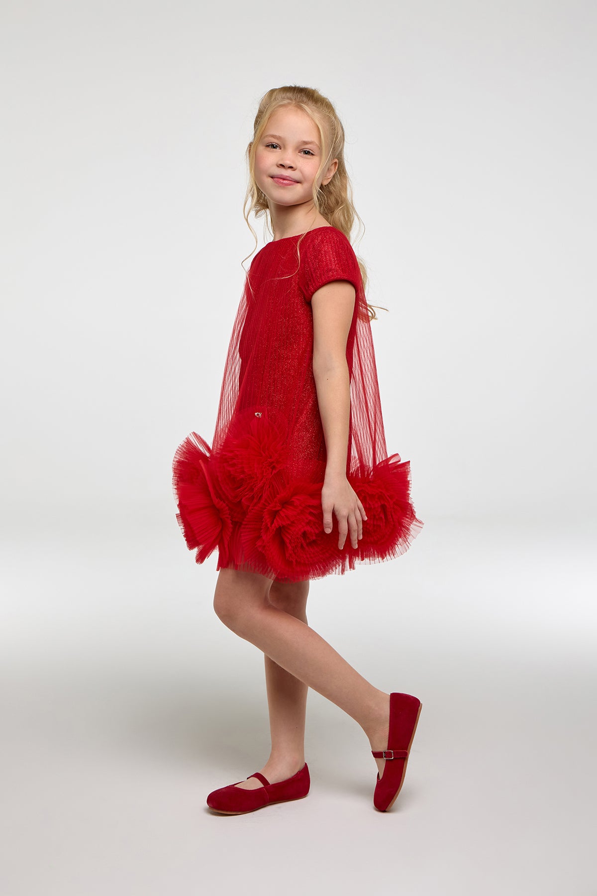 Dress with 3D flowers