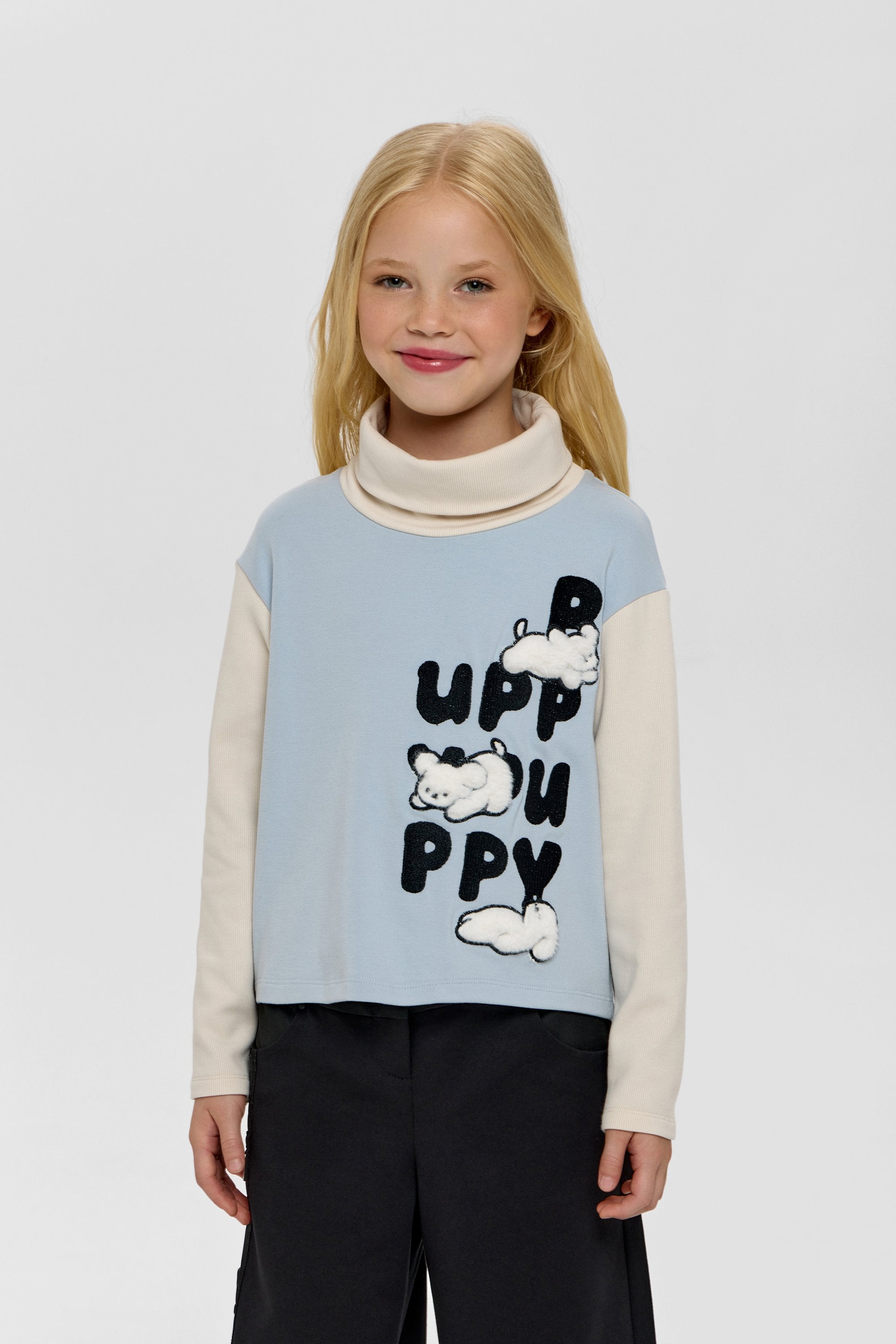 Printed Combined Turtleneck