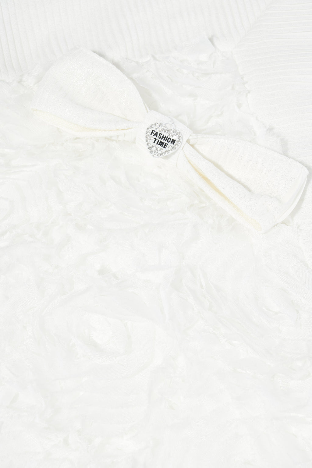Lace Blanket with a Bow, ecru