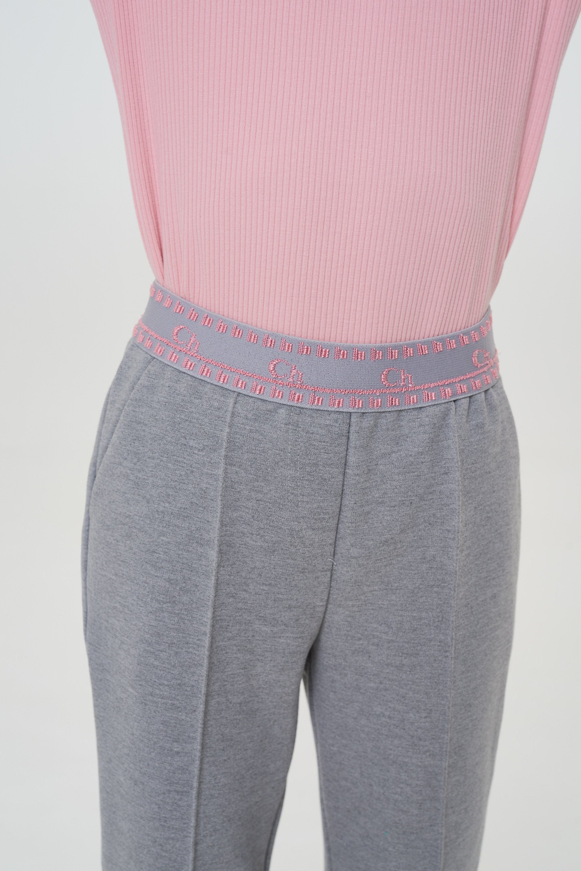 Elastic Waistband Jersey Trousers