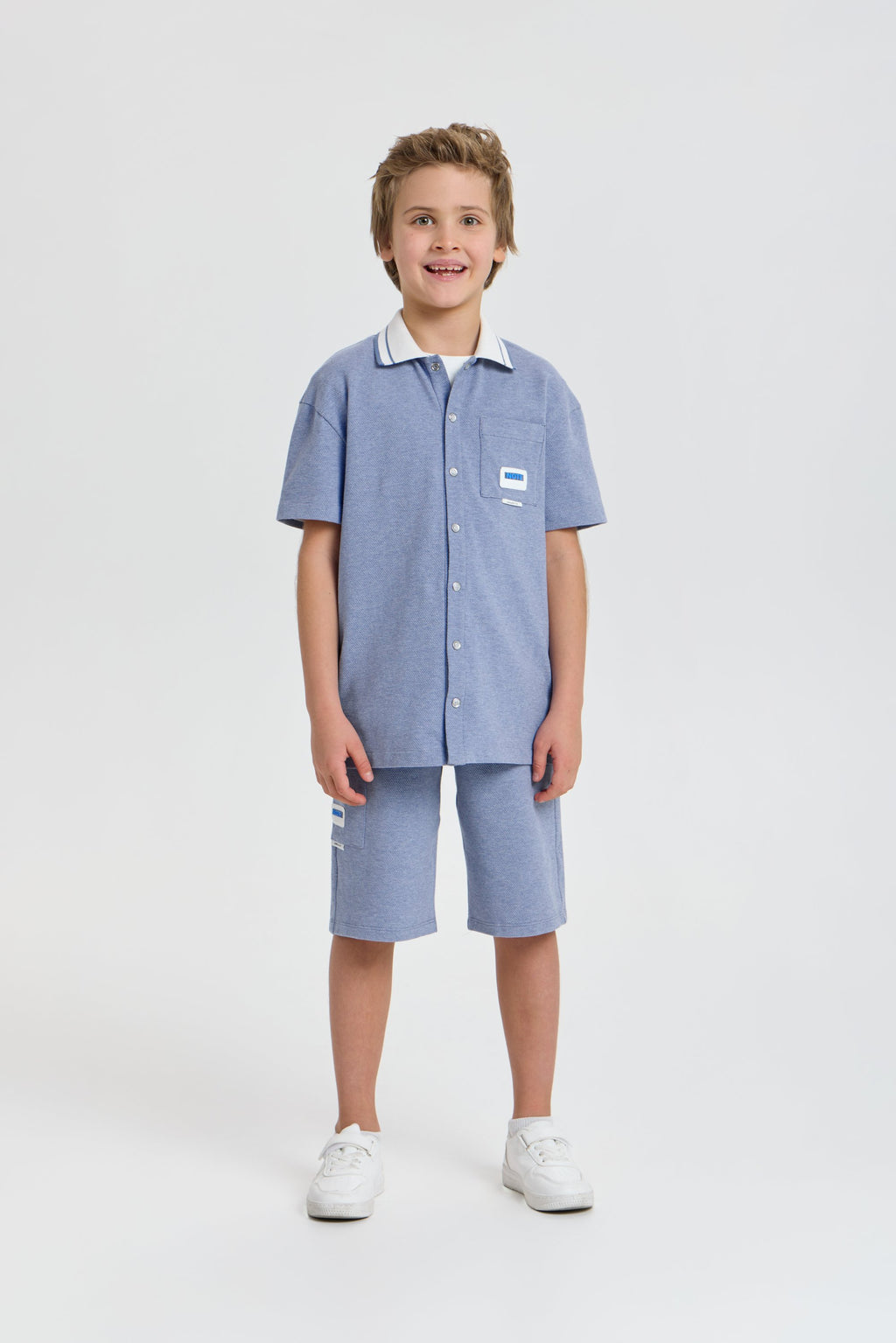 Smart Summer Textured Set (shirt and shorts)