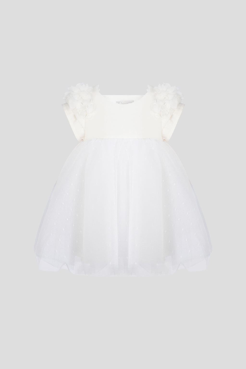 Flowers Decorated Organza Dress