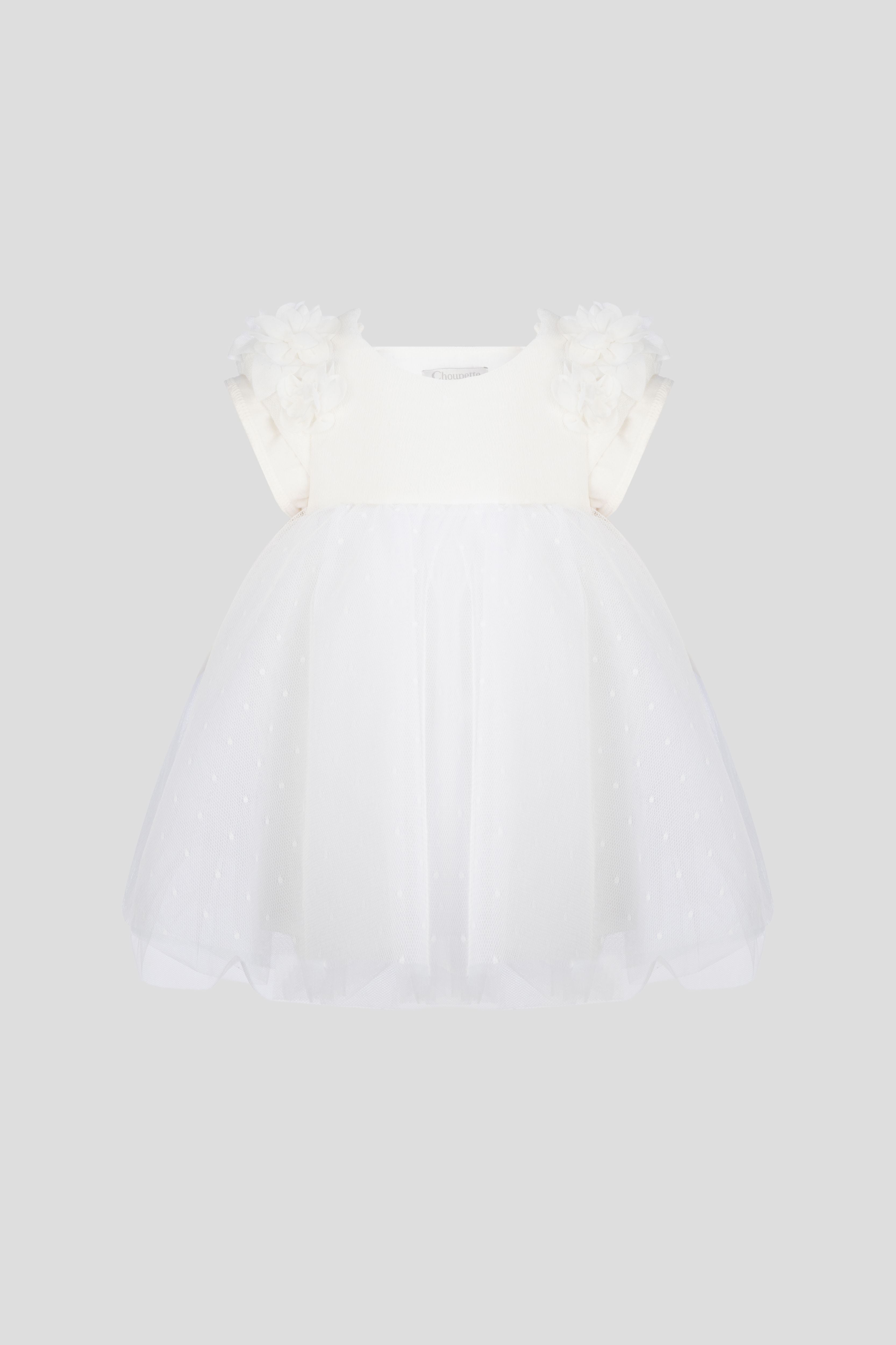Flowers Decorated Organza Dress
