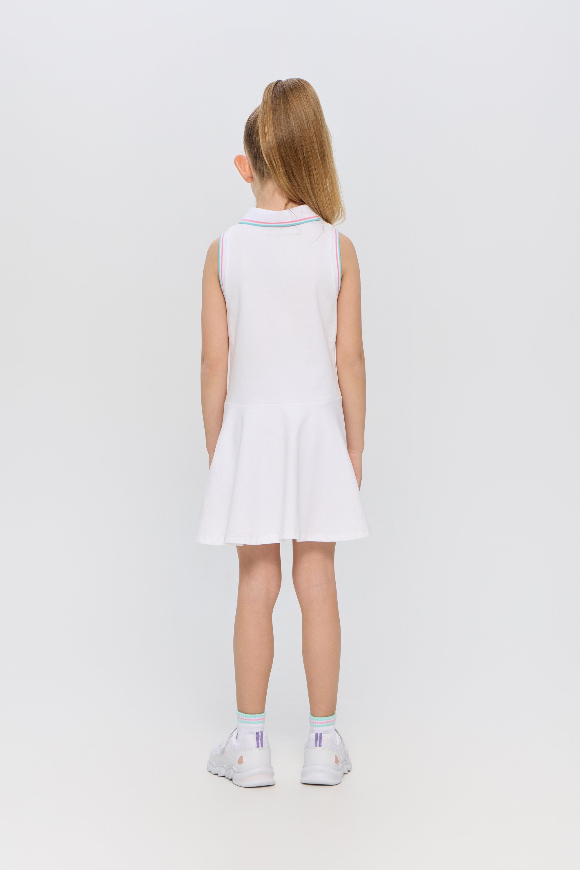 White Sports Polo Dress